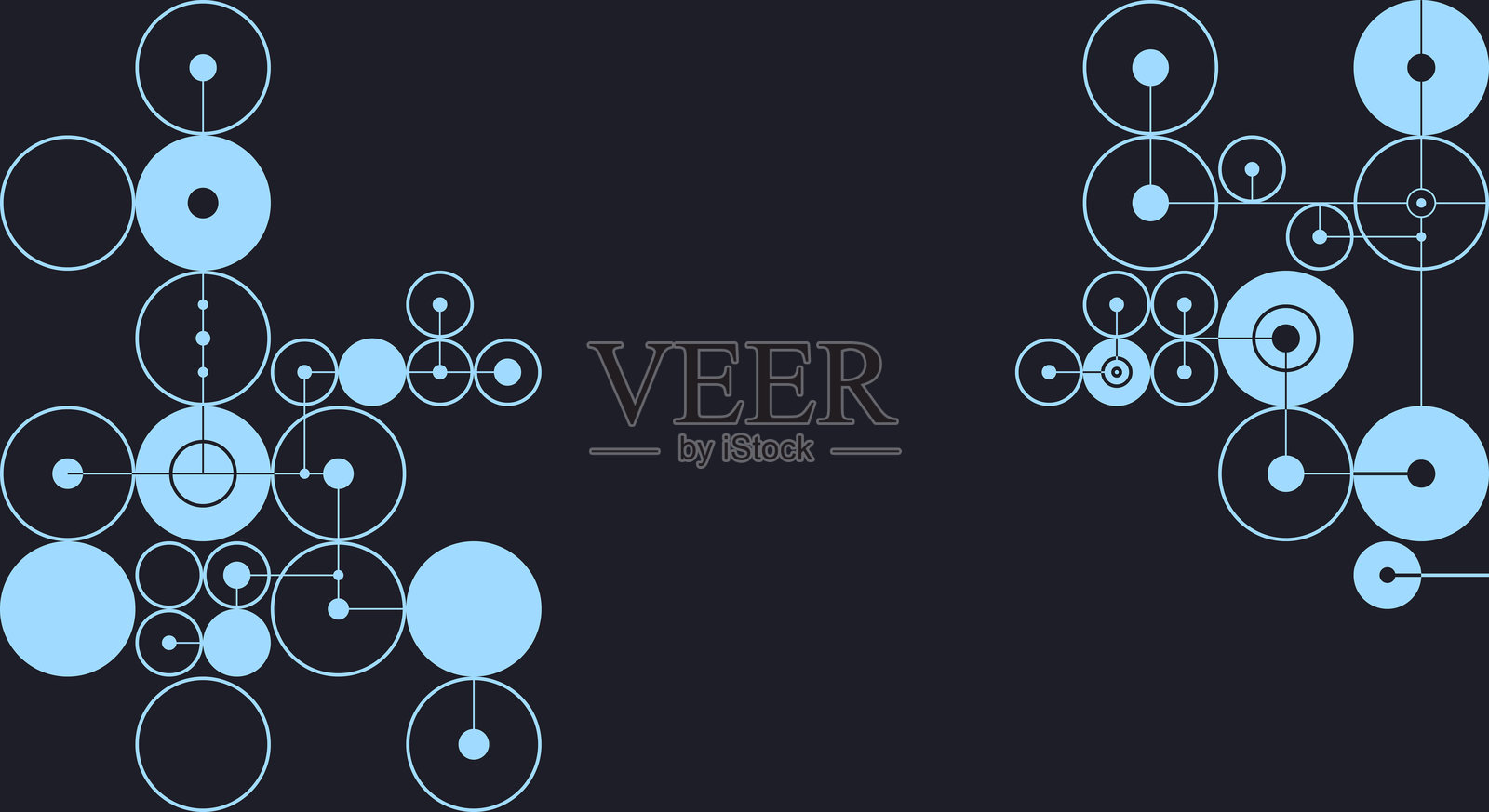 抽象网络 - 几何圆背景插画图片素材