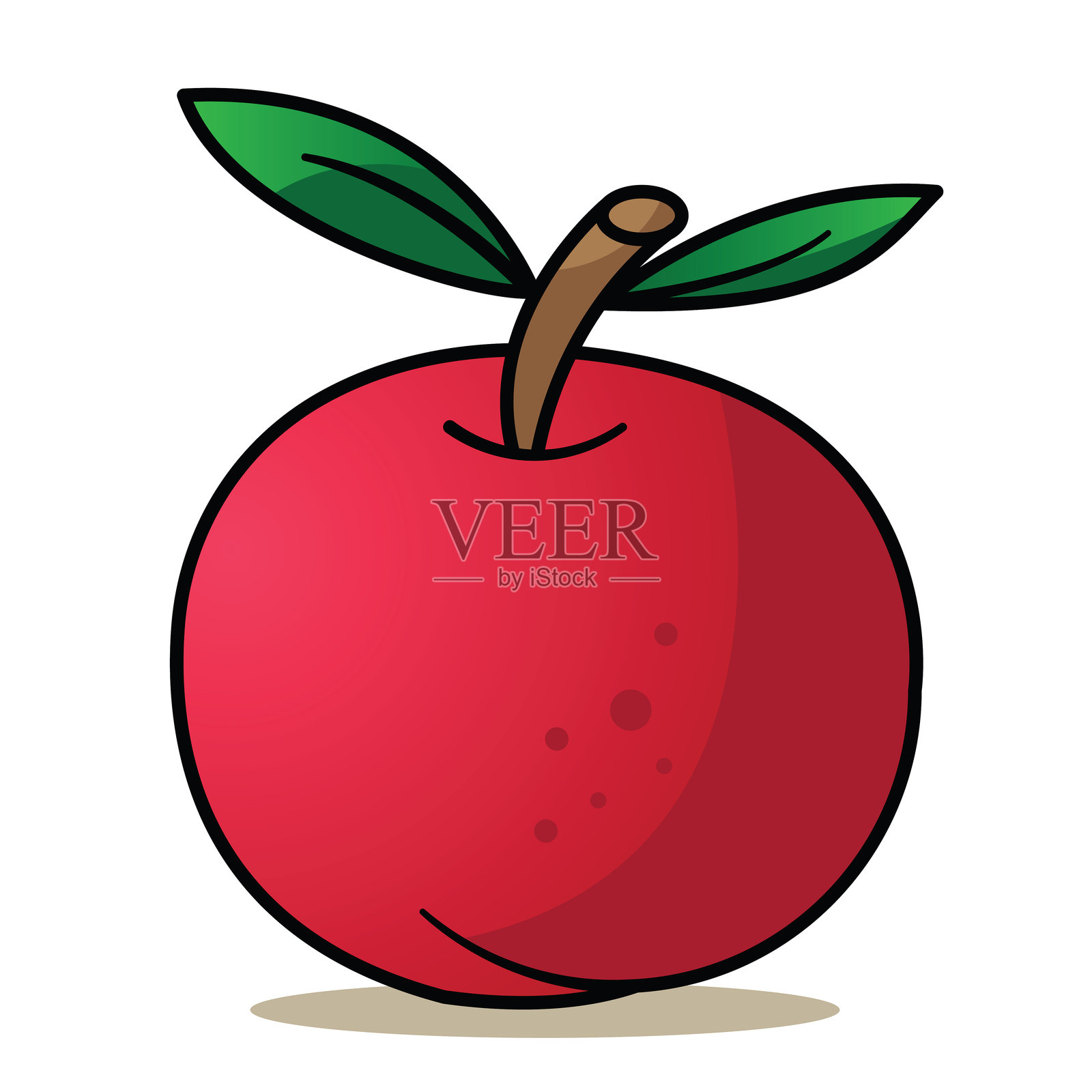 手绘红苹果插画图标矢量图插画图片素材