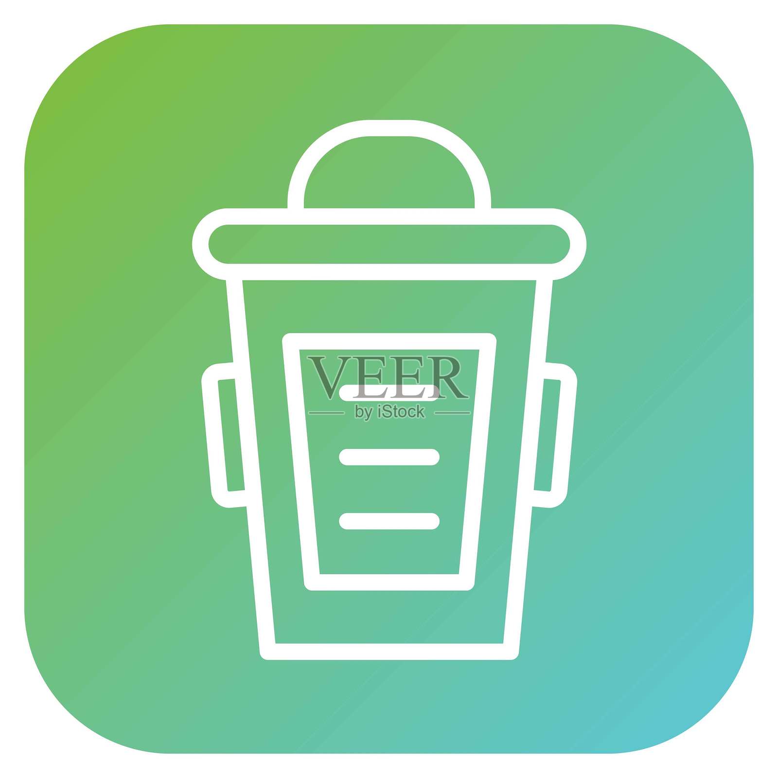 矢量设计垃圾桶图标风格插画图片素材