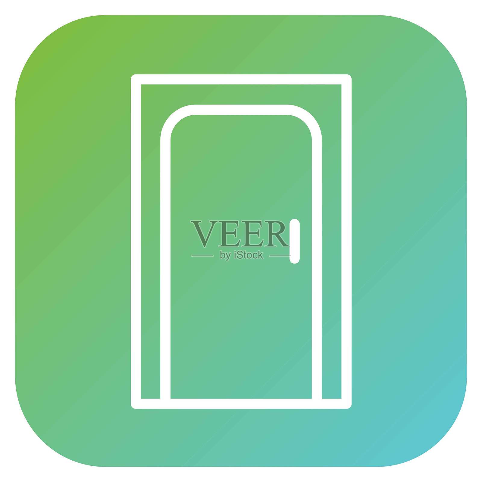 矢量设计门图标风格插画图片素材