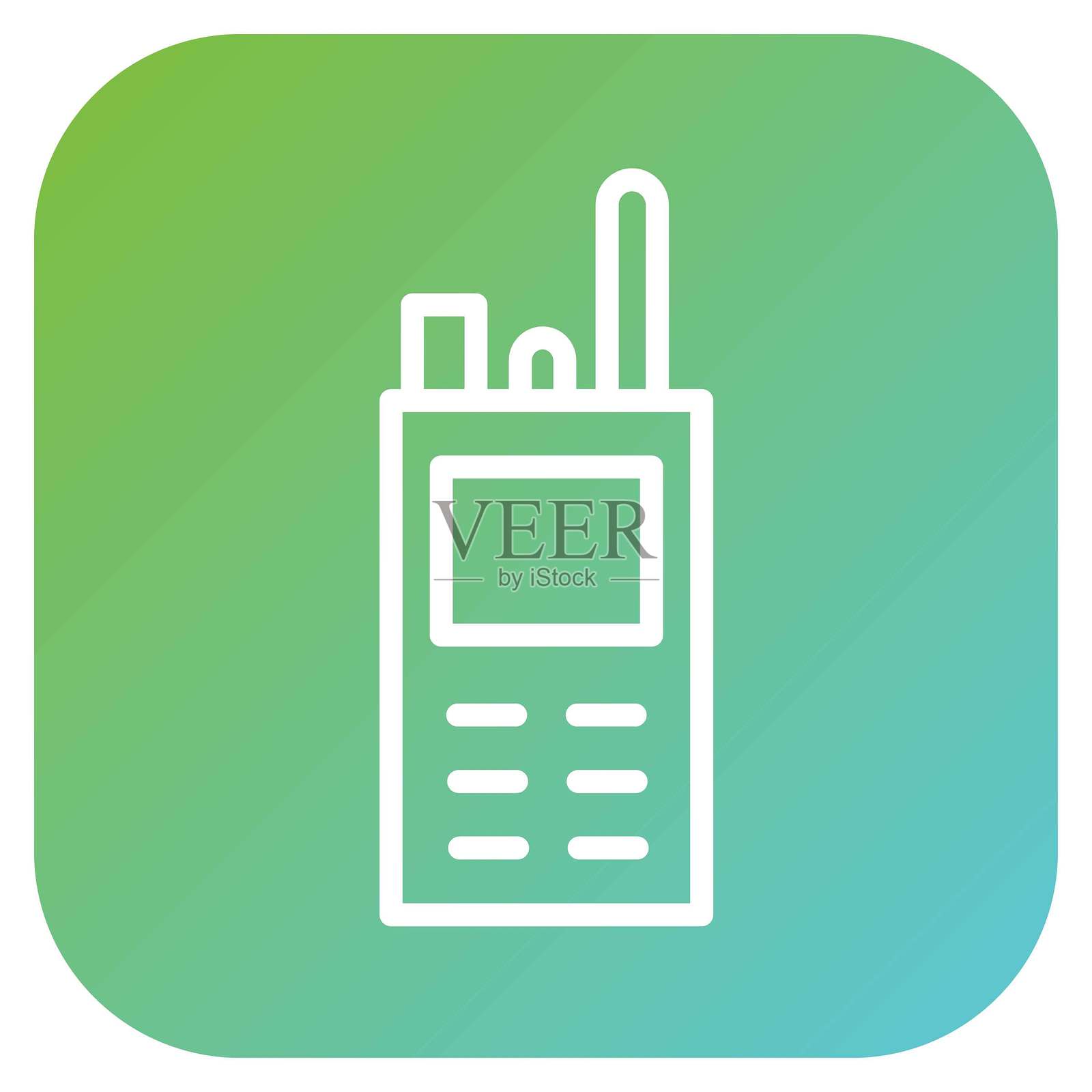 矢量对讲机图标设计风格插画图片素材