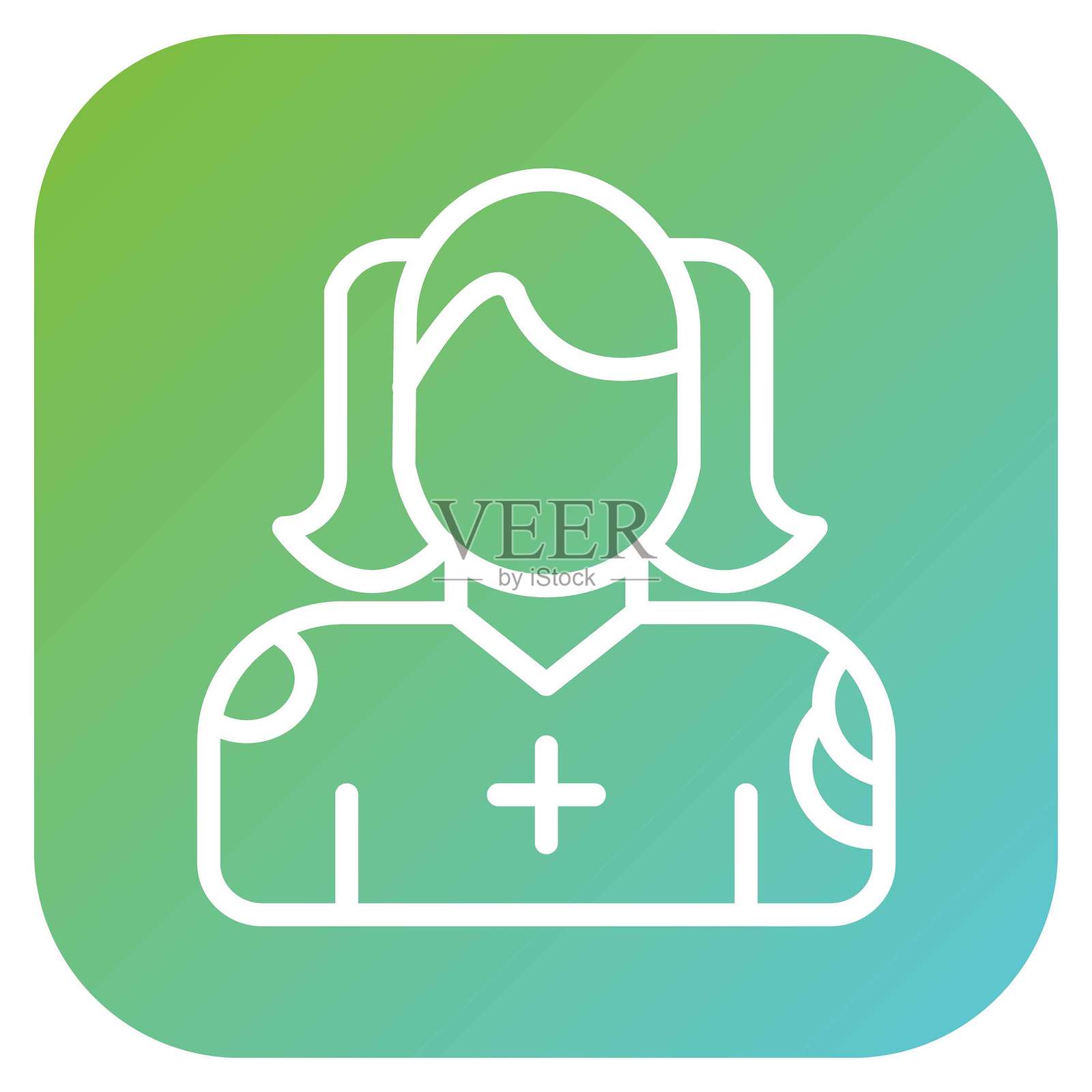 矢量女性图标风格插画图片素材