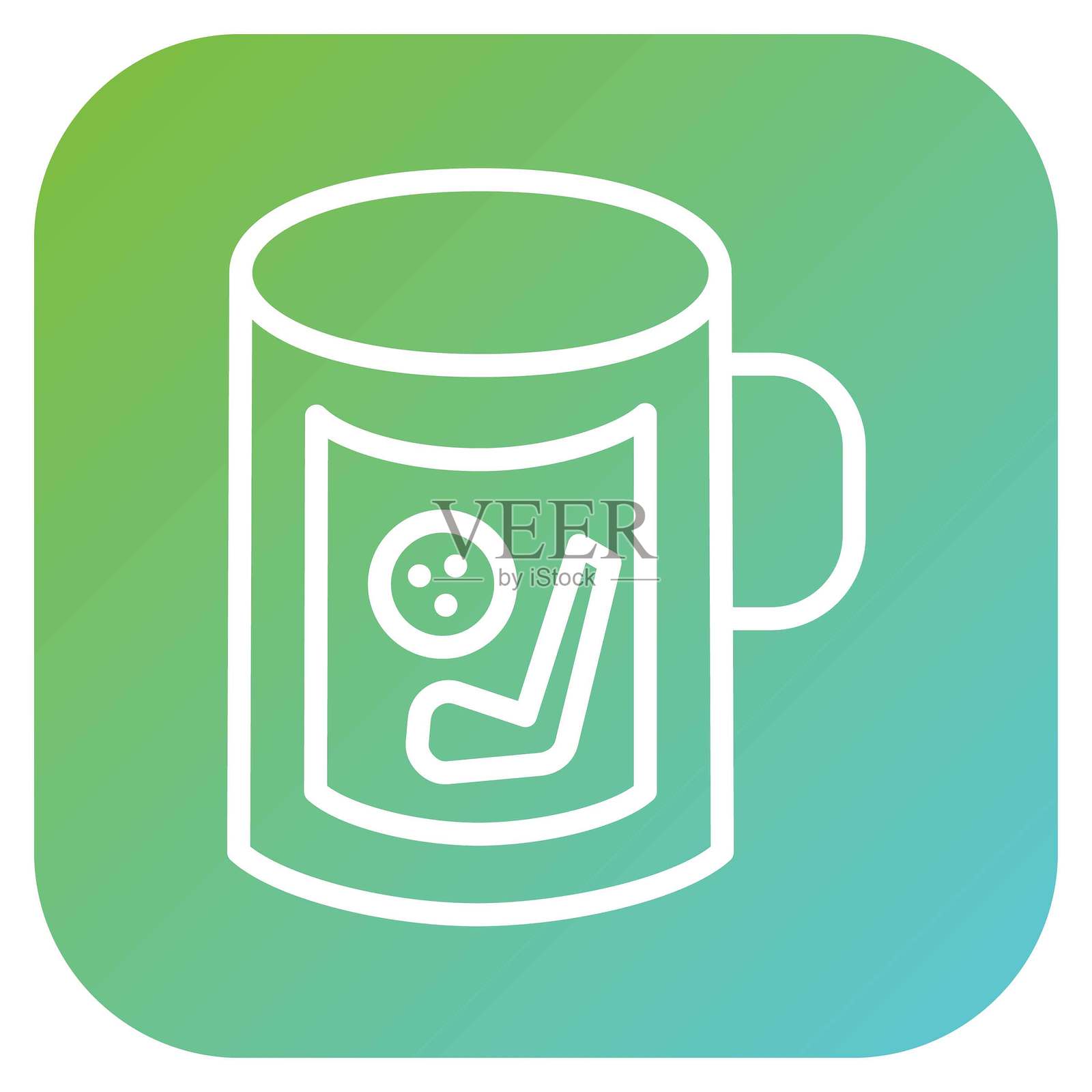 矢量高尔夫休息图标风格插画图片素材