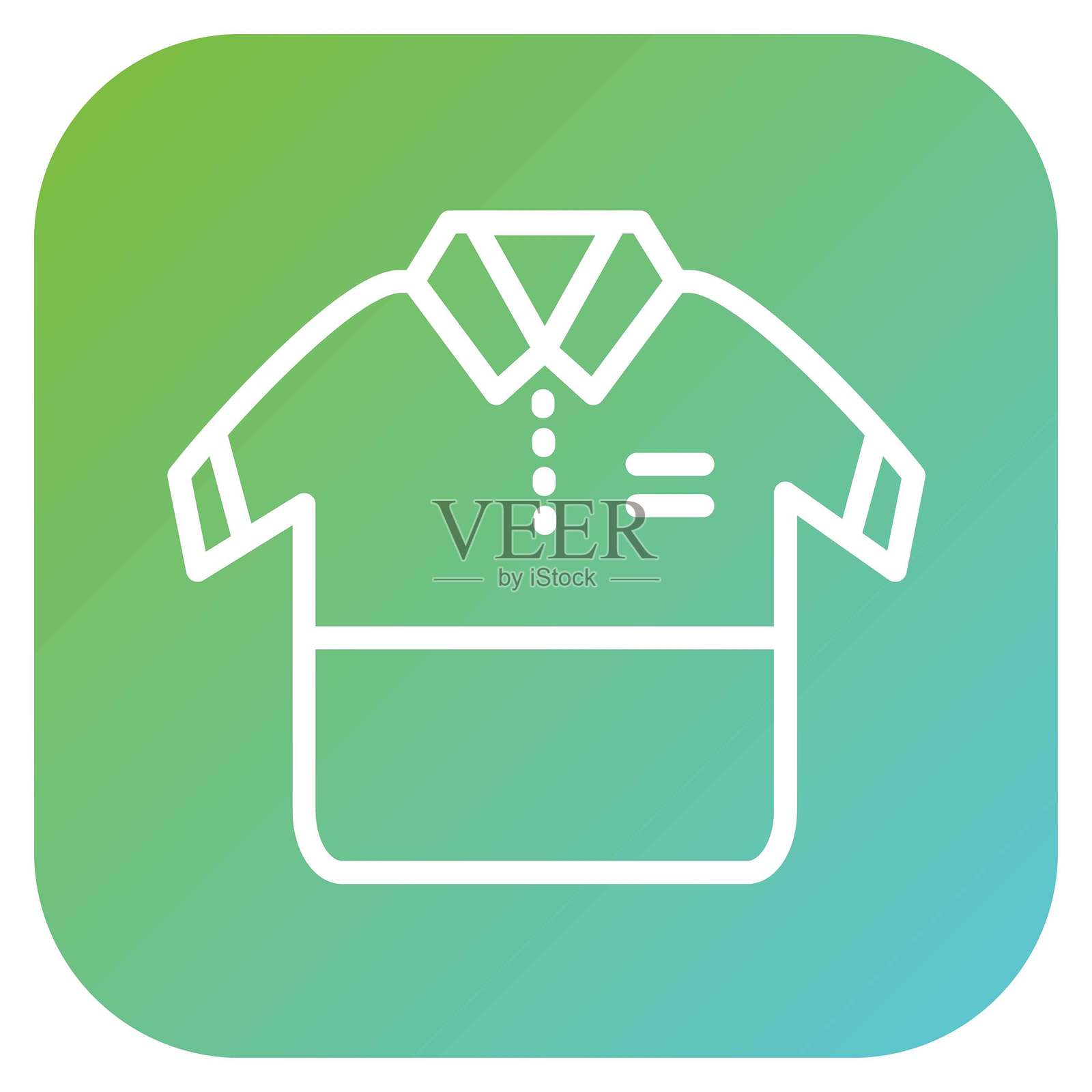 矢量高尔夫衬衫图标设计风格插画图片素材