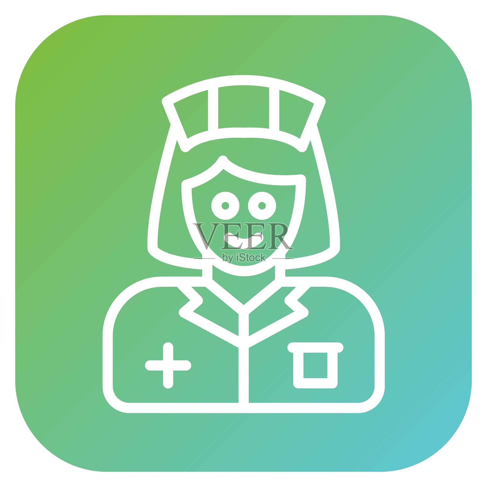 矢量设计 助产士 助产士 图标风格插画图片素材