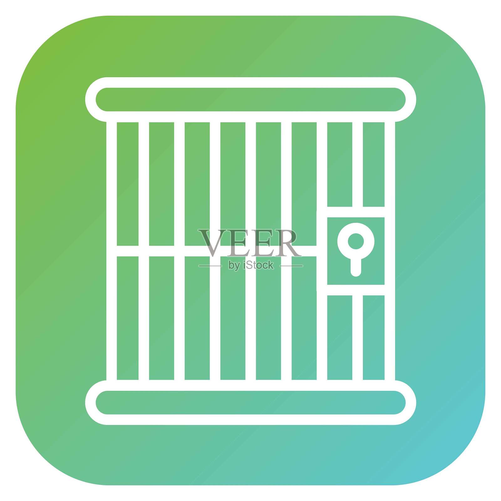 矢量设计 监狱图标风格插画图片素材