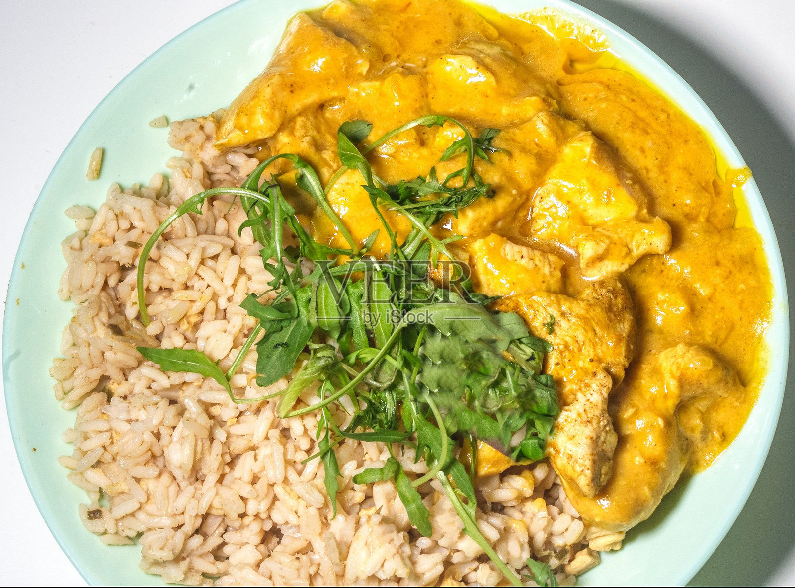 鸡肉咖喱照片摄影图片