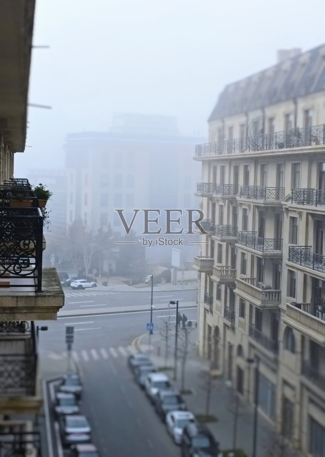 雾蒙蒙的冬季天气照片摄影图片