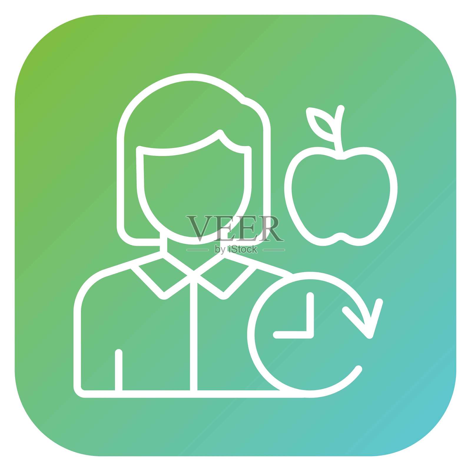 矢量抗衰老饮食图标风格插画图片素材