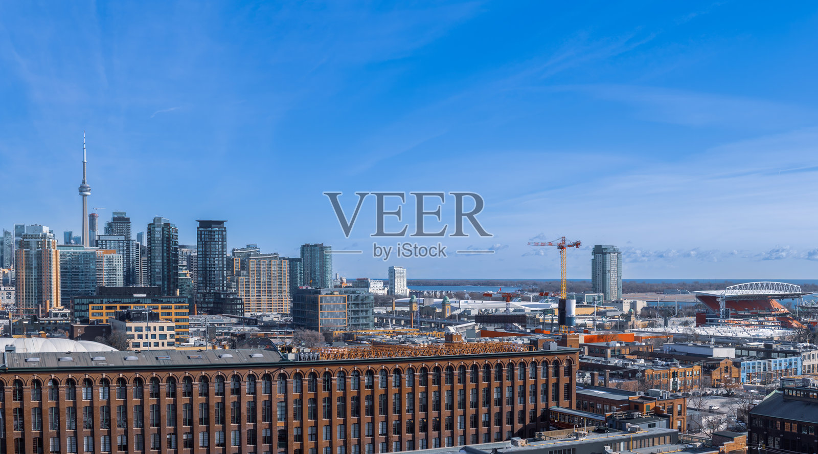 多伦多金融区风景优美的商业天际线和现代建筑照片摄影图片