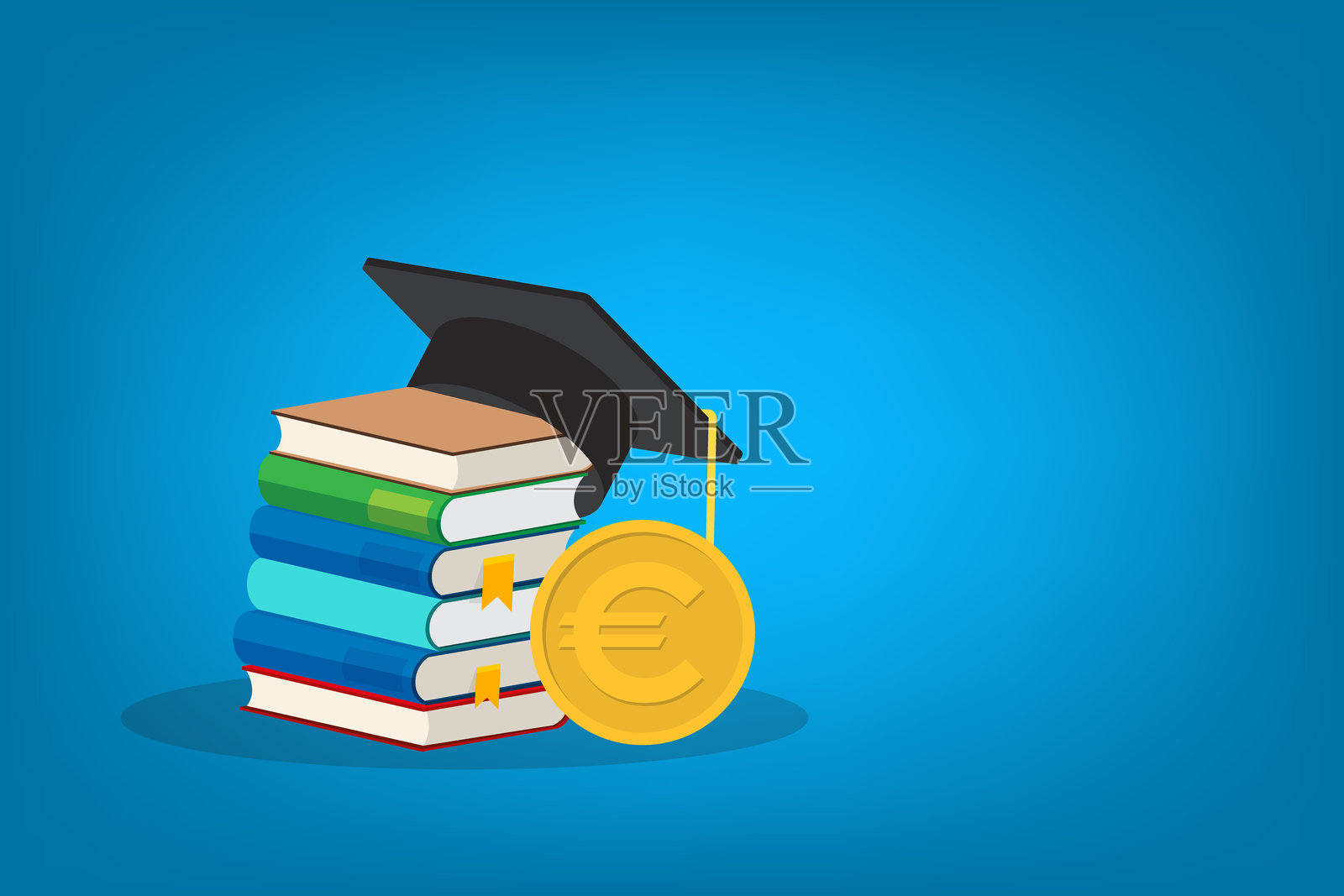 知识投资、学生贷款和奖学金插画图片素材