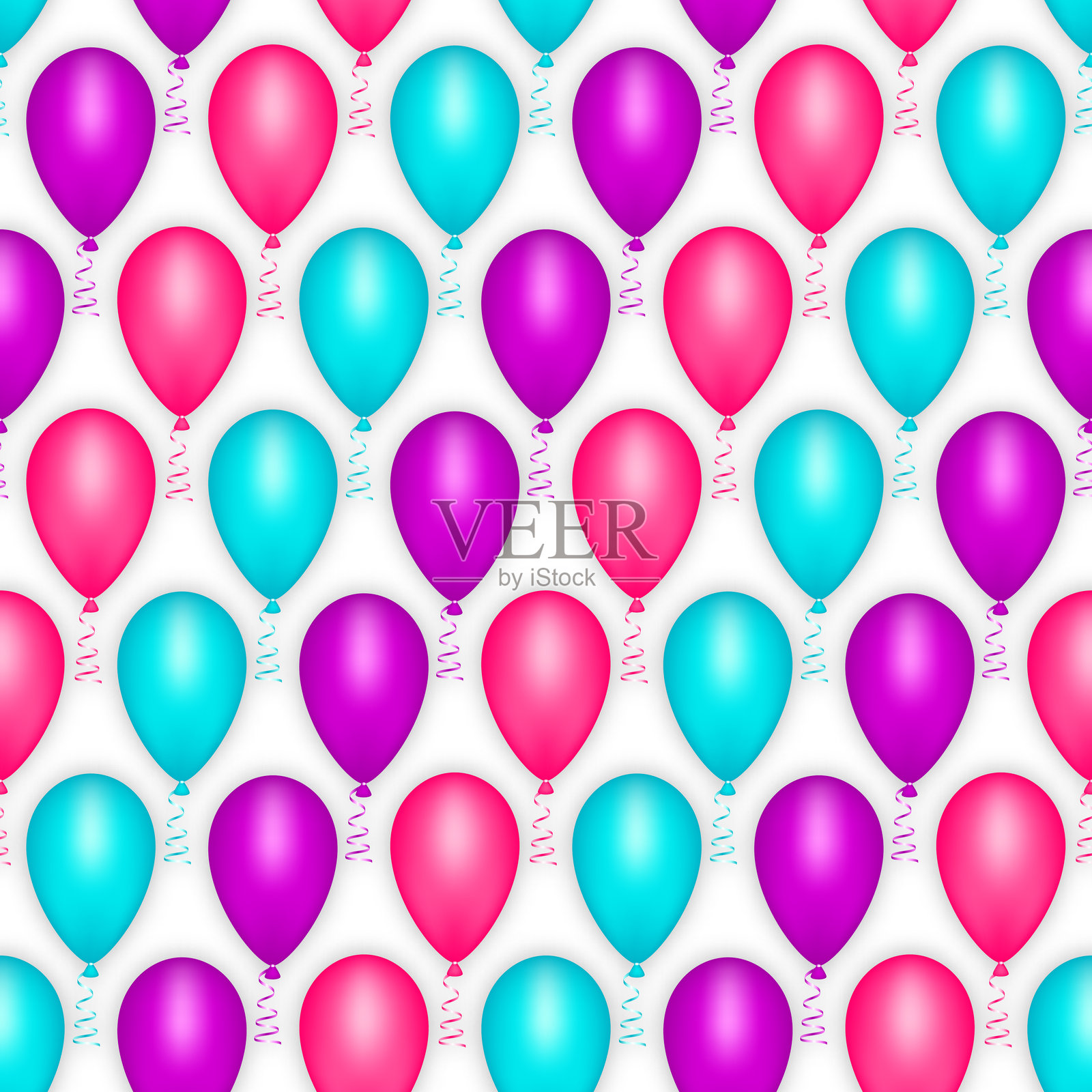 气球无缝图案插画图片素材