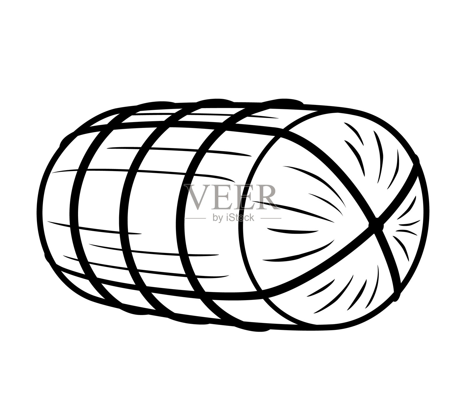 白色背景上孤立的米袋图标插画图片素材