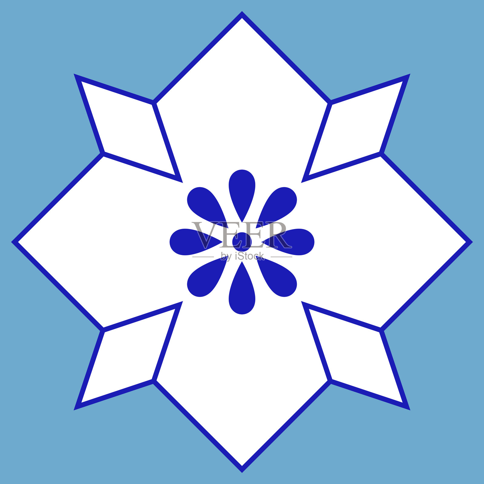 墨西哥传统塔拉维拉陶瓷瓷砖，带有花卉图案。来自普埃布拉的图案。矢量图。插画图片素材