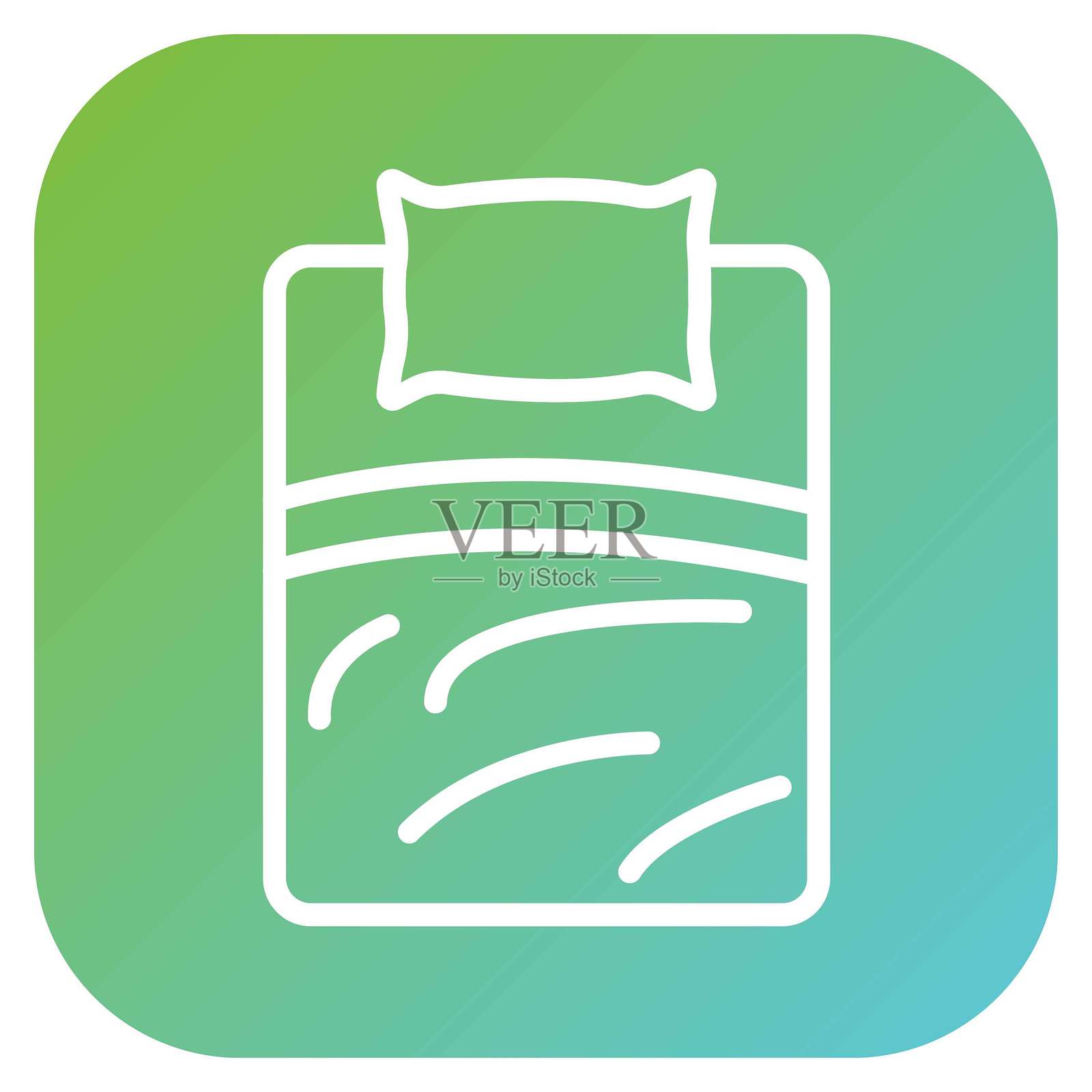 矢量设计超细纤维床上用品图标风格插画图片素材