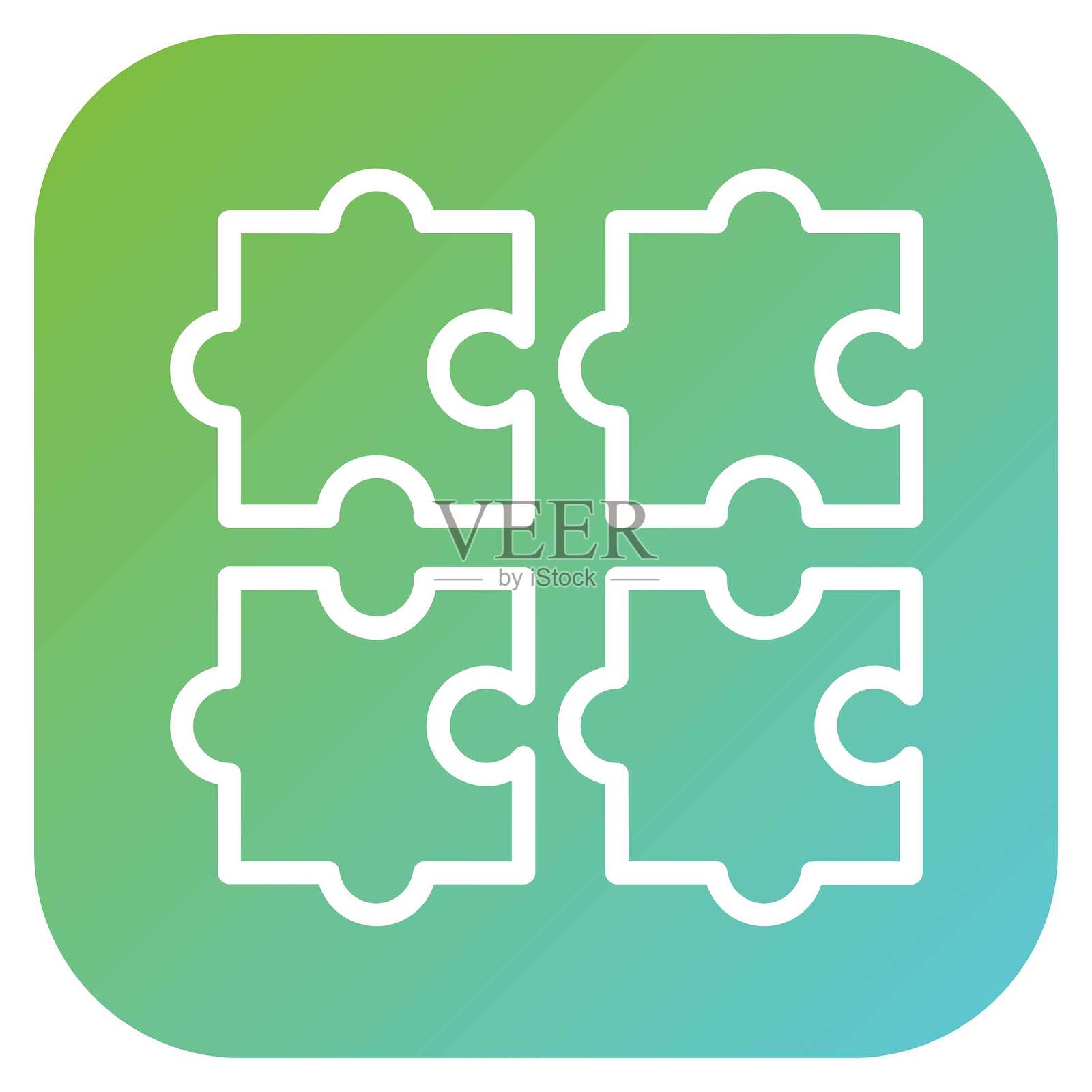 矢量拼图图标风格插画图片素材