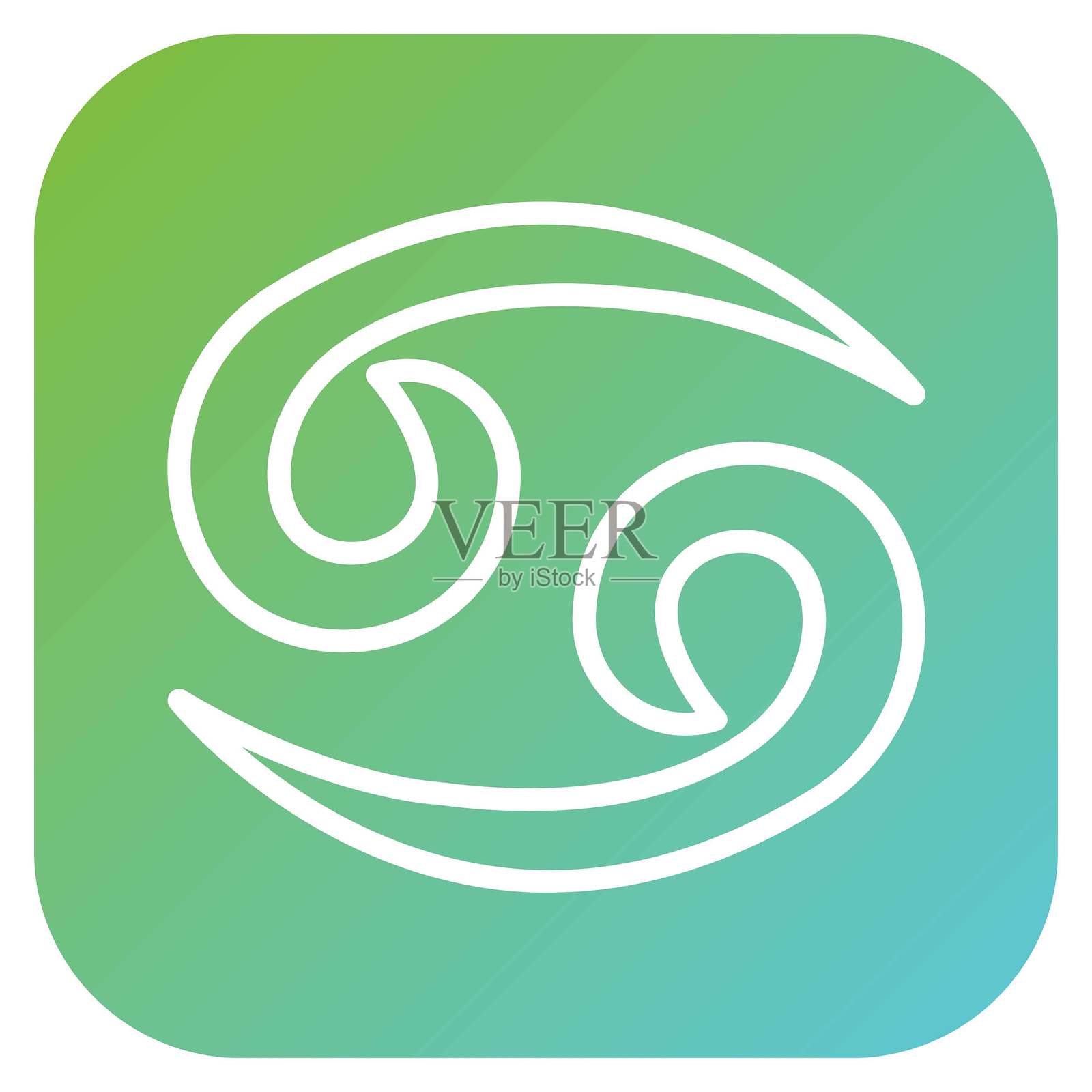 矢量设计癌症符号图标风格插画图片素材