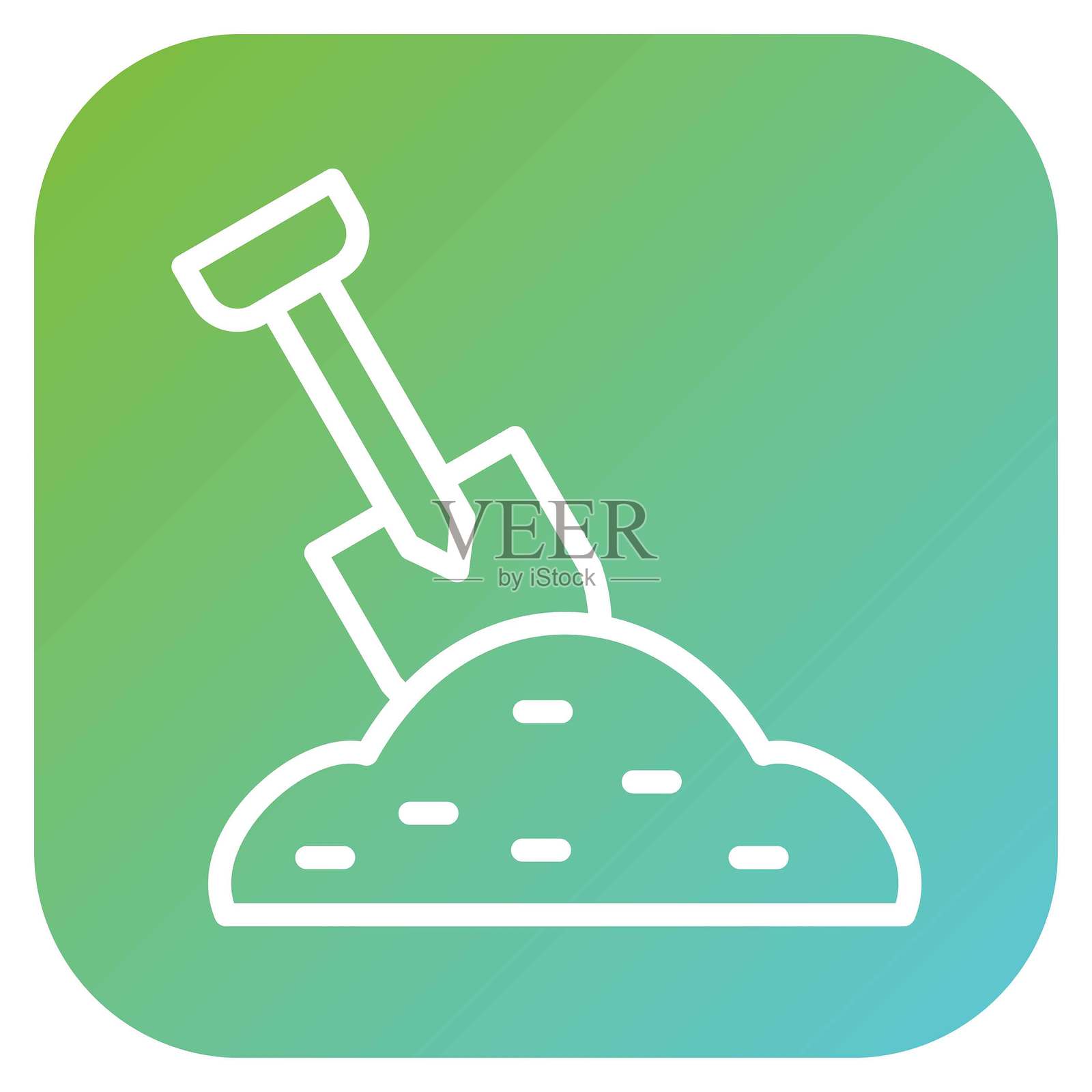 矢量设计挖掘图标风格插画图片素材