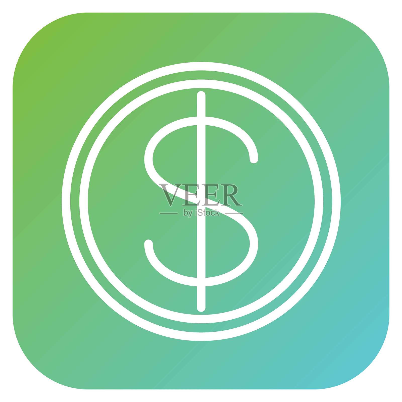 矢量设计美元符号图标风格插画图片素材