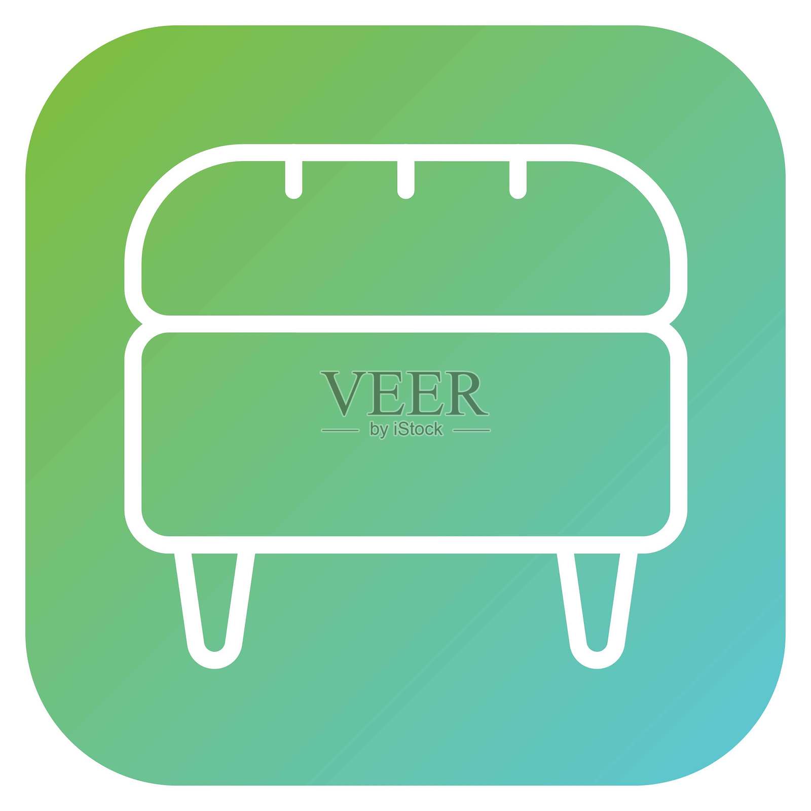 矢量设计鸡尾酒脚凳图标风格插画图片素材