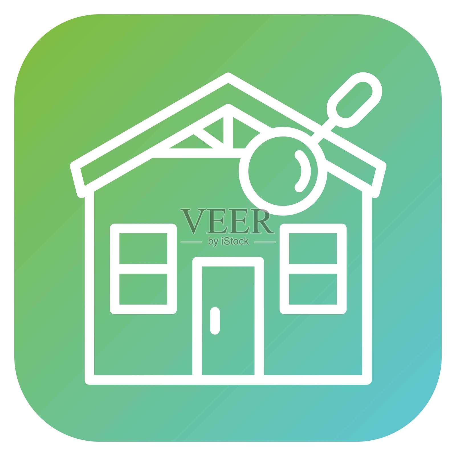 矢量设计 建筑检查员 图标风格插画图片素材