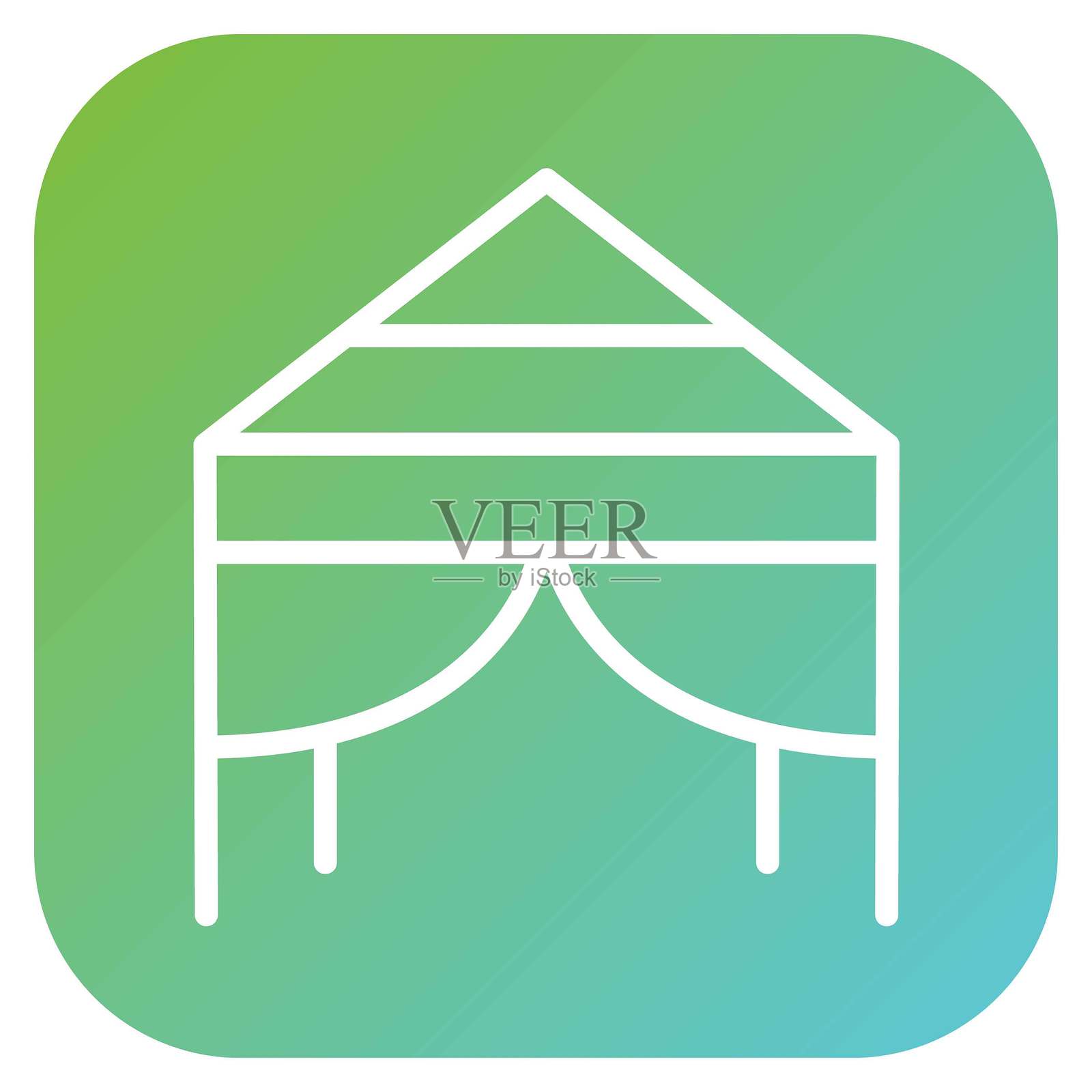 矢量设计的篷布图标风格插画图片素材