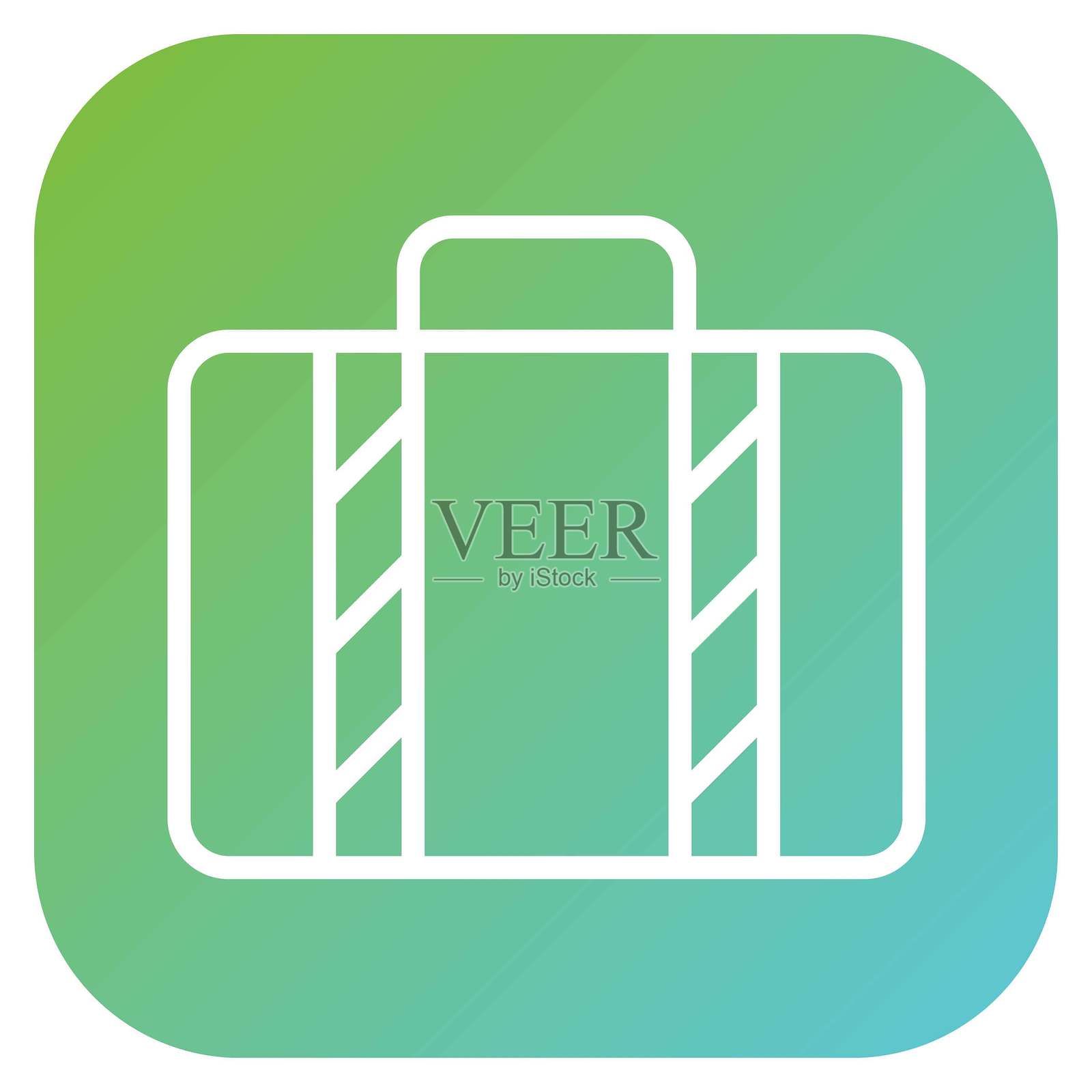 矢量设计行李箱图标风格插画图片素材