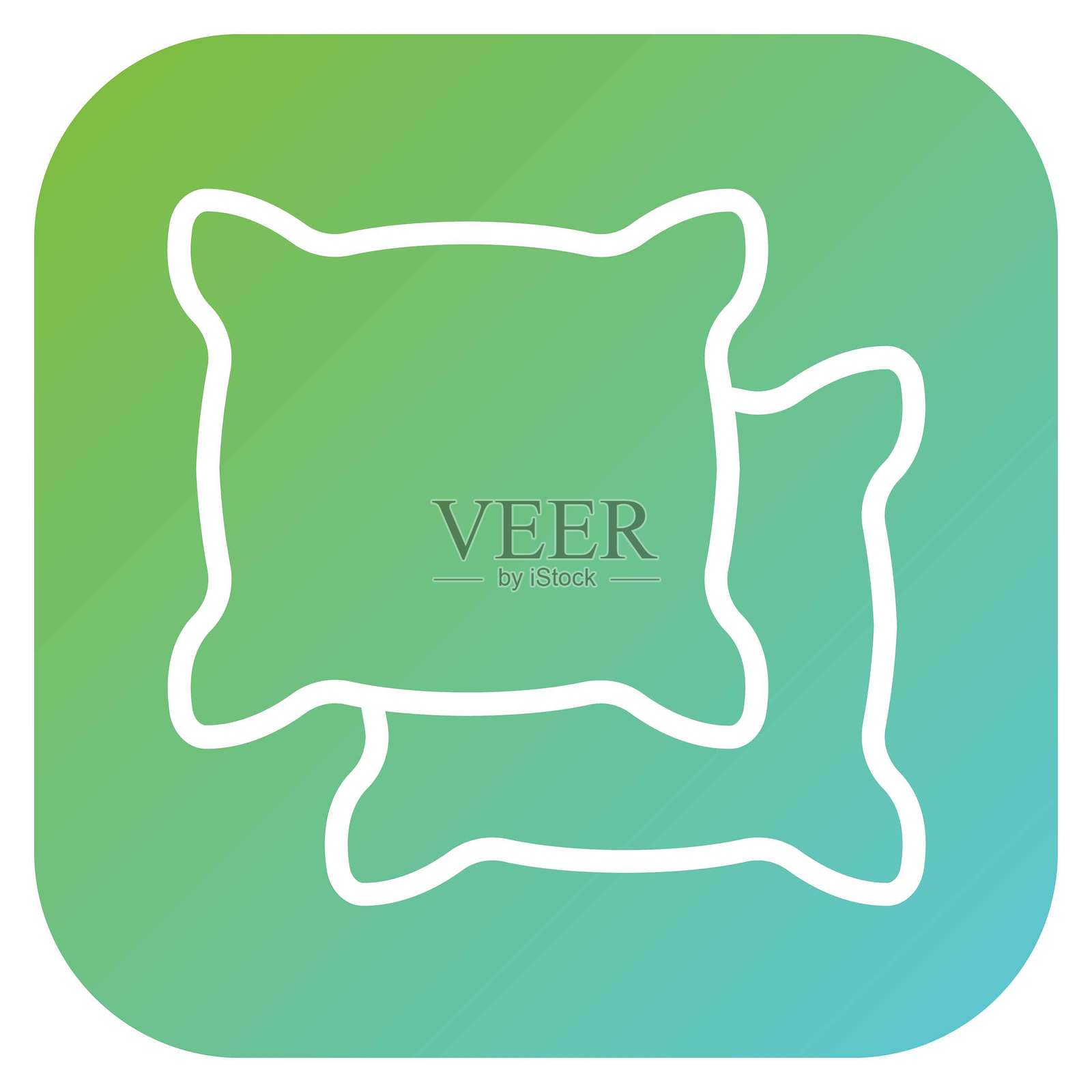 矢量设计抽象枕头图标风格插画图片素材