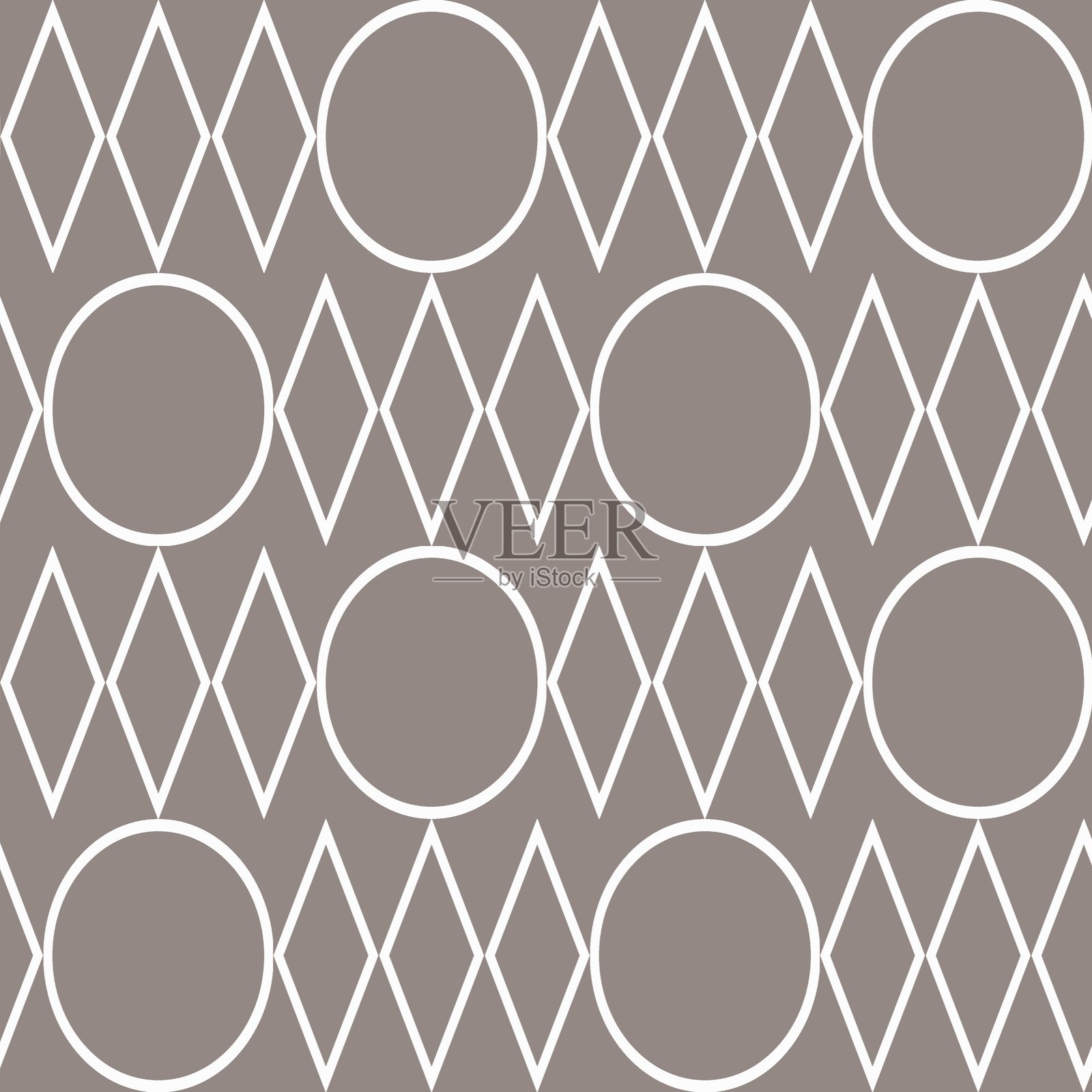 A9.1 几何图案，包含圆形和菱形插画图片素材