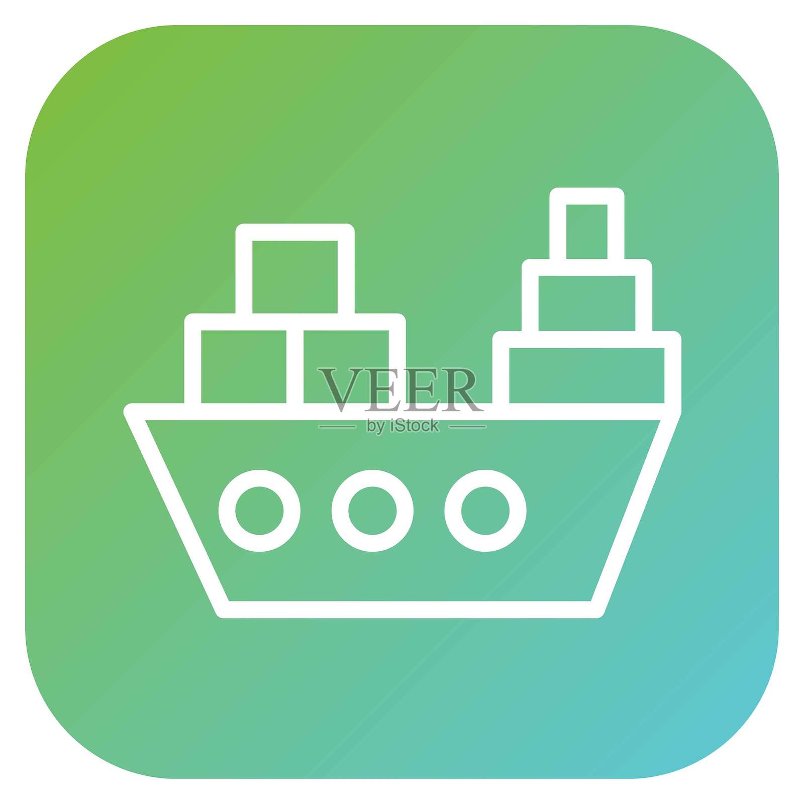 矢量设计 航运图标 风格插画图片素材