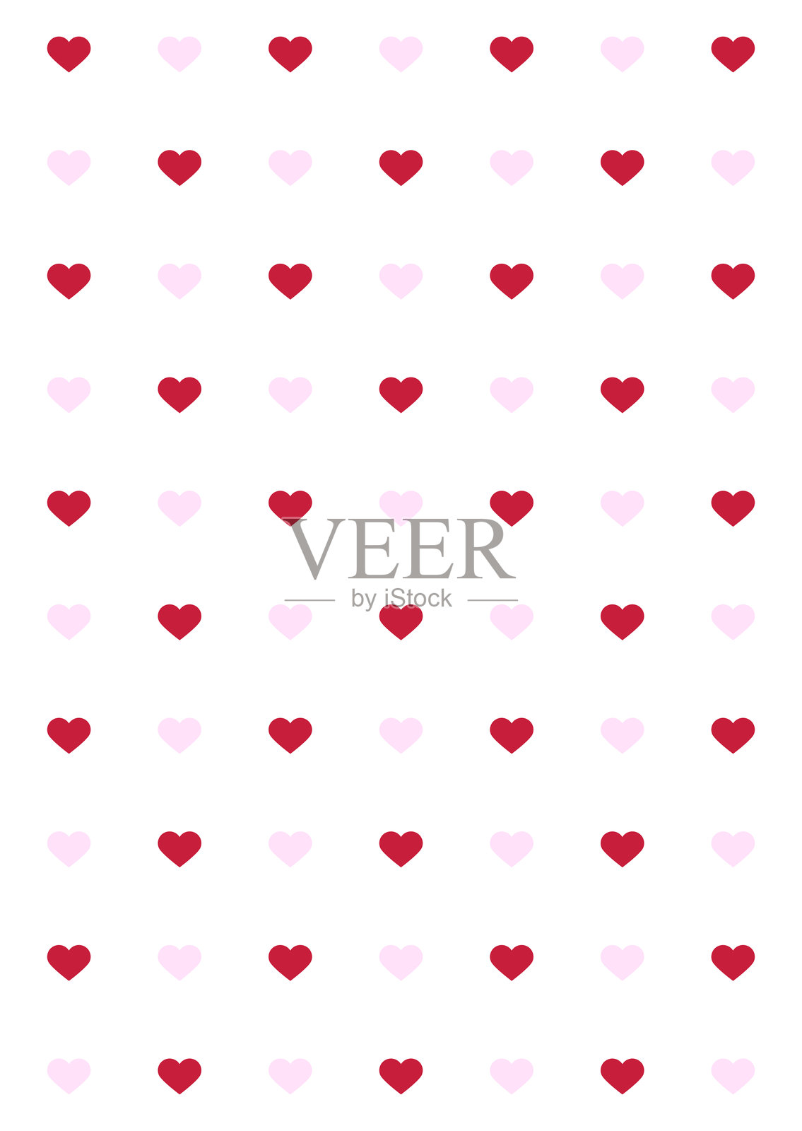 情人节背景插画，带有简约的心形图案插画图片素材