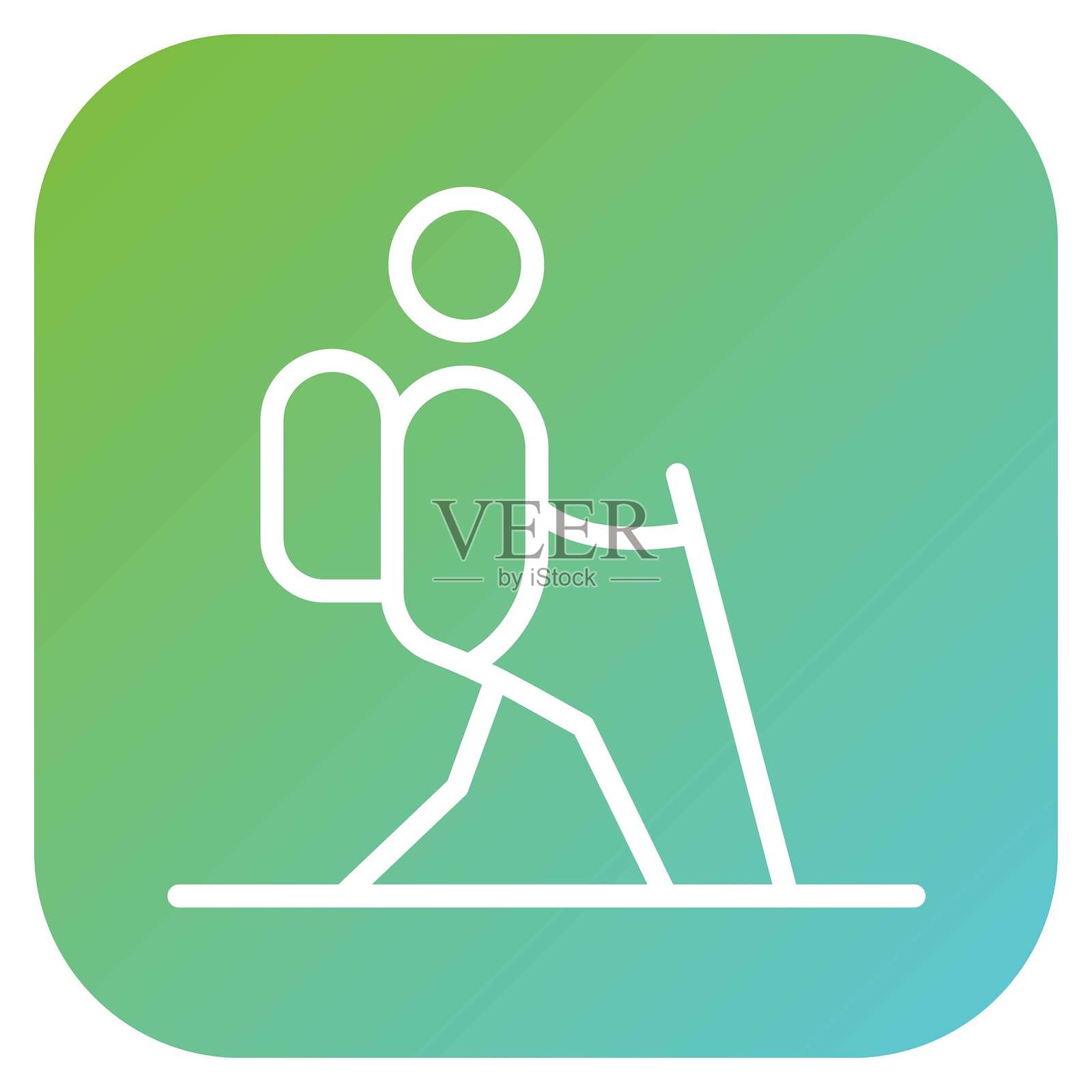 矢量徒步小径图标风格插画图片素材