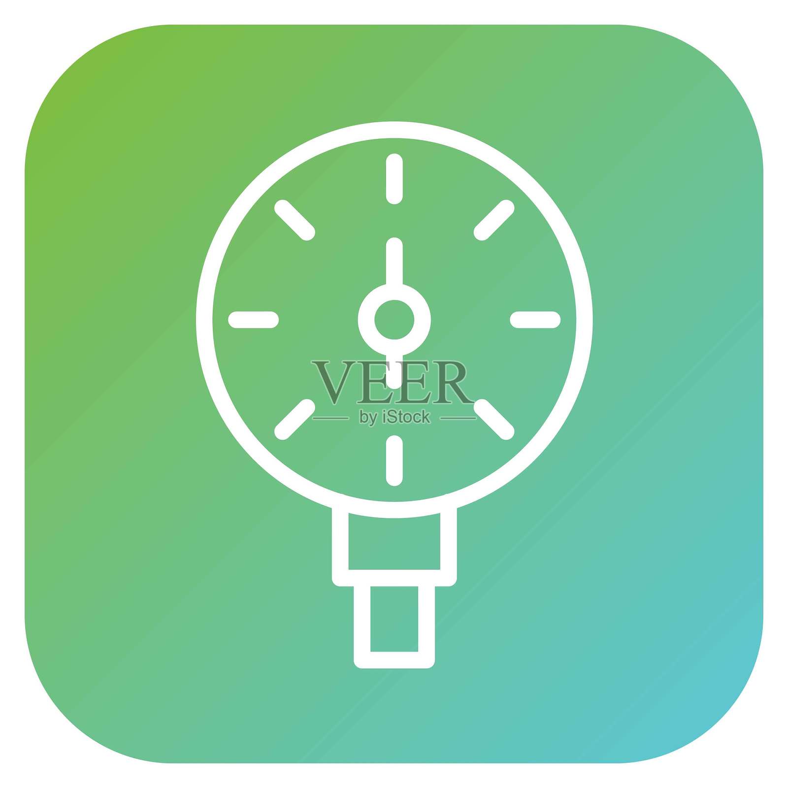 矢量设计的轮胎压力传感器图标风格插画图片素材