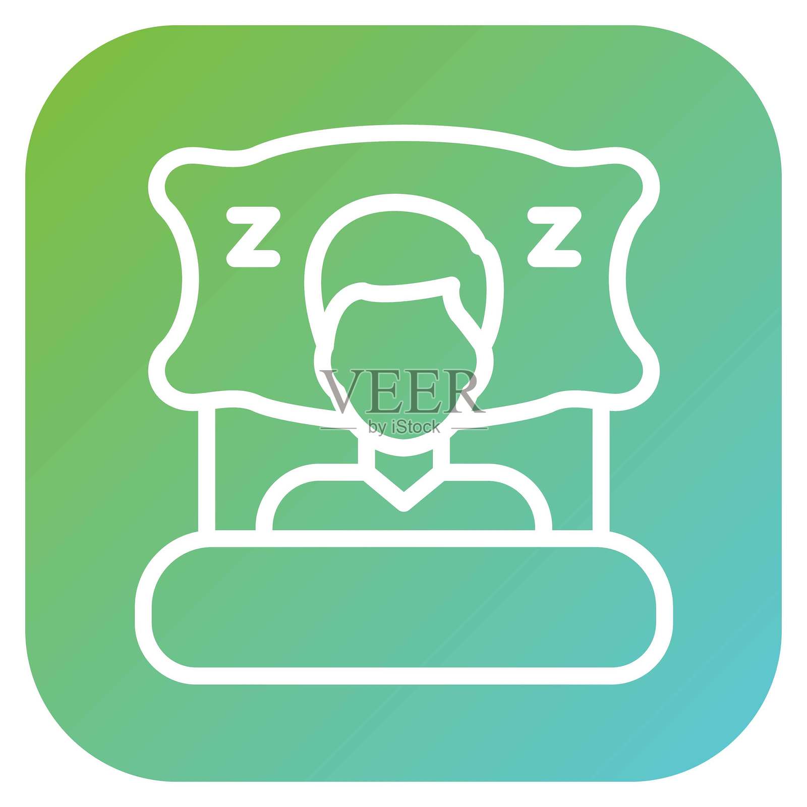 矢量设计 睡眠健康图标风格插画图片素材