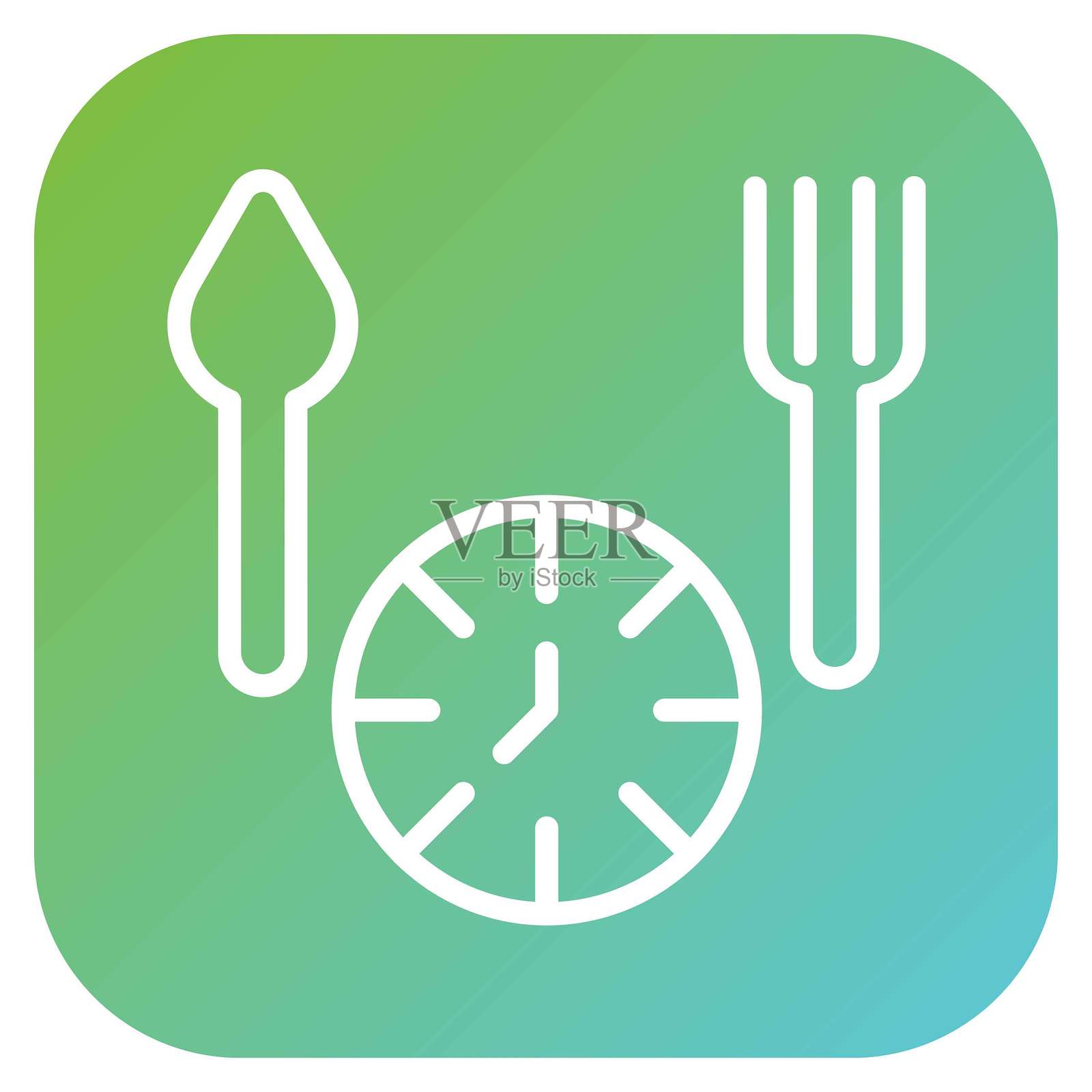 矢量午餐休息图标风格插画图片素材