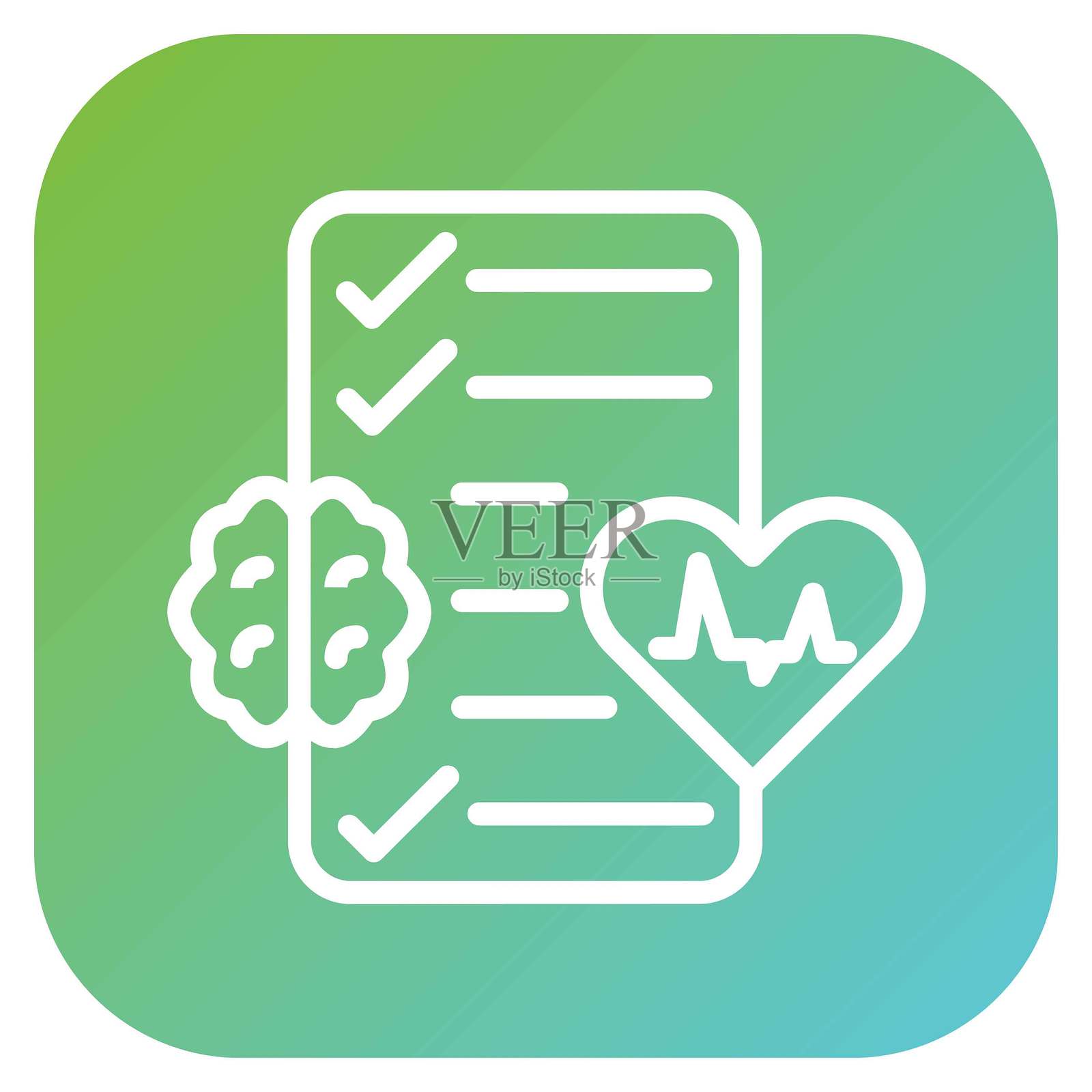 心理健康意识图标风格矢量设计插画图片素材