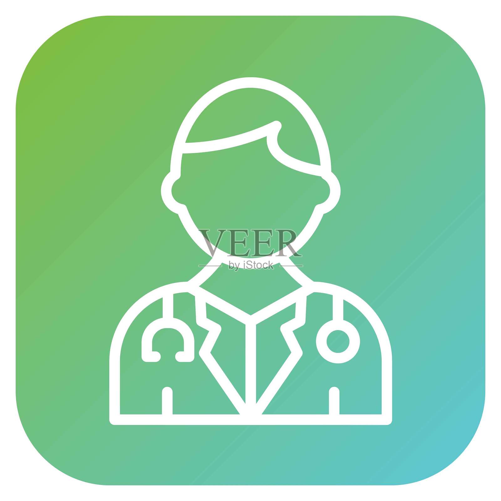 矢量设计家庭医生图标风格插画图片素材