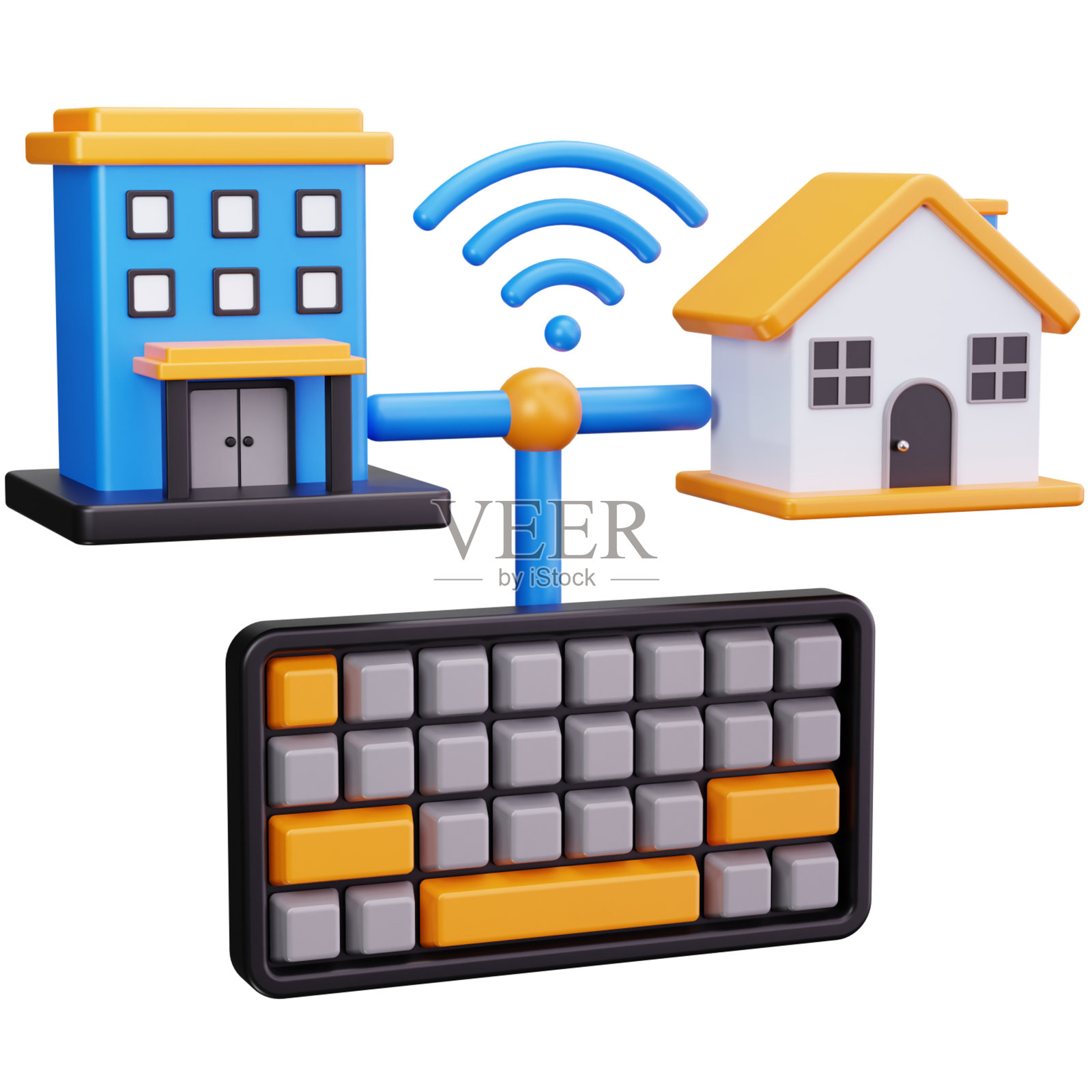 混合远程办公模式照片摄影图片