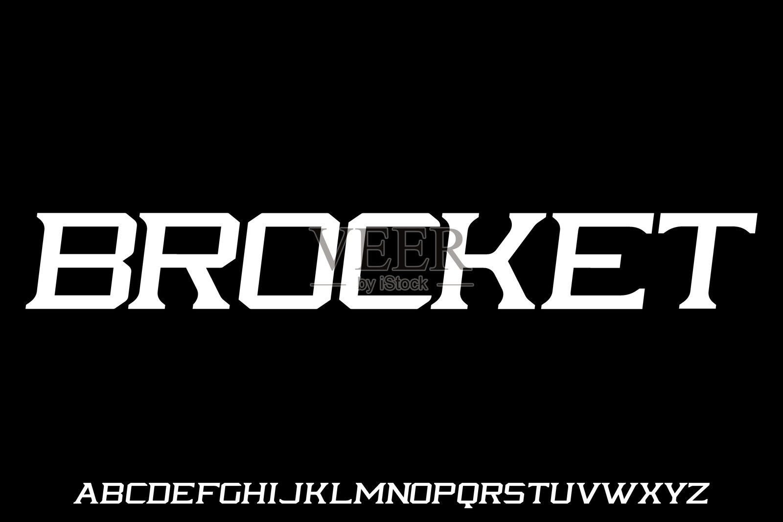 未来感与优雅的字母字体矢量图插画图片素材