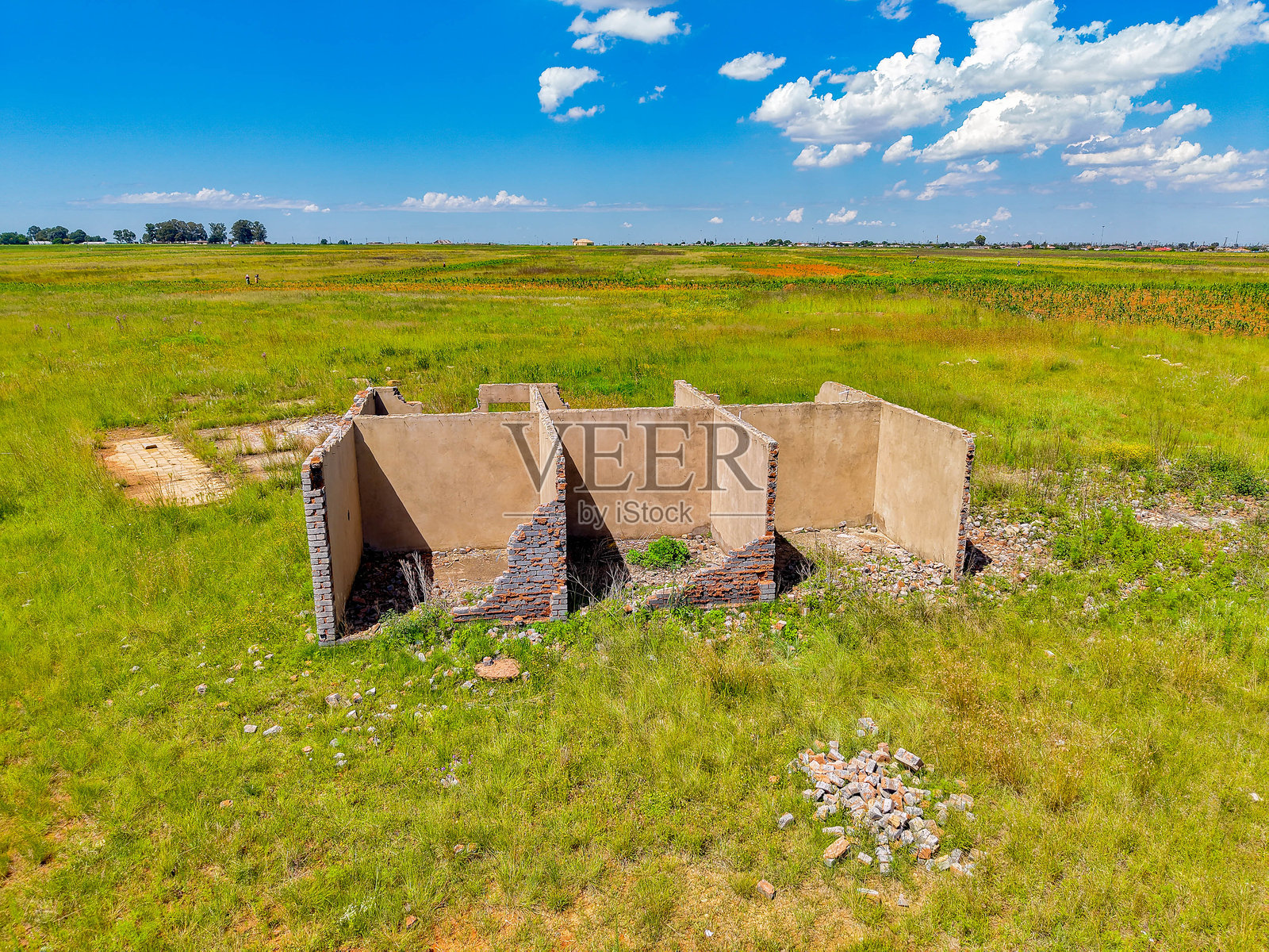 被拆除的老旧建筑照片摄影图片