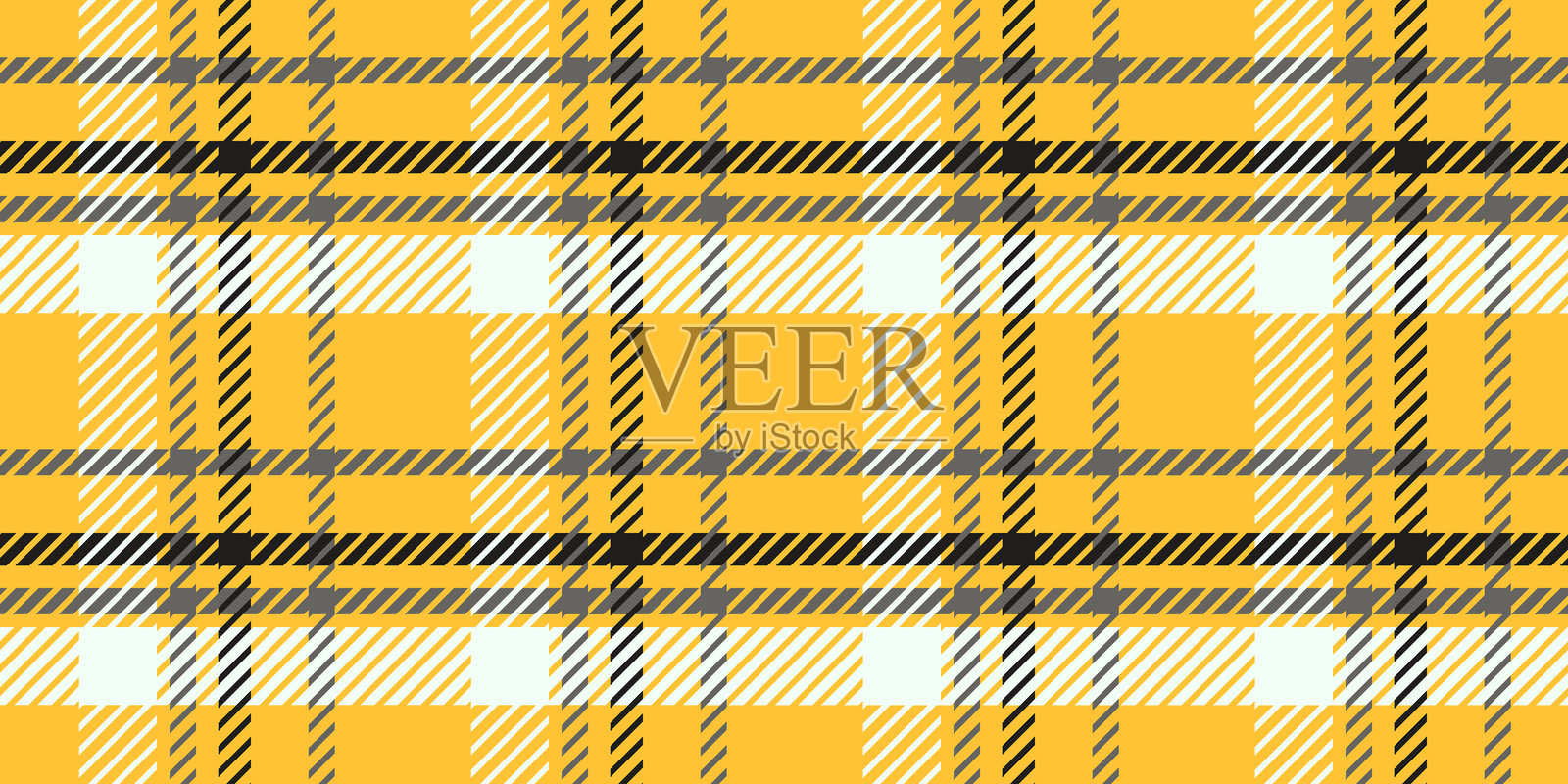 彩色斜纹苏格兰纺织品无缝图案。织物纹理格纹花呢格子。布料、卡片、织物的抽象几何背景。单色图形重复设计。现代方形装饰。插画图片素材