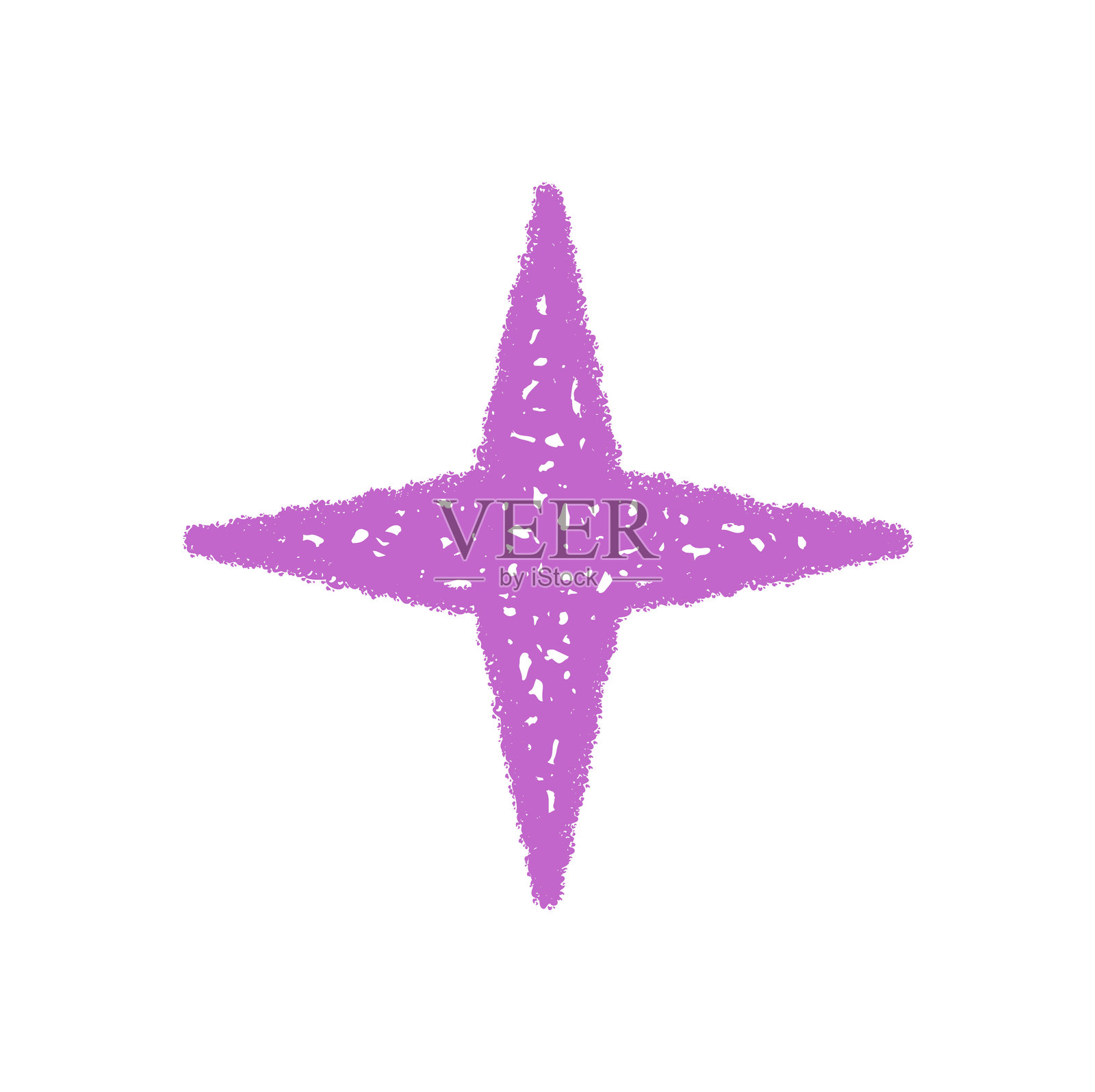 节日粉笔星形草图符号插画图片素材