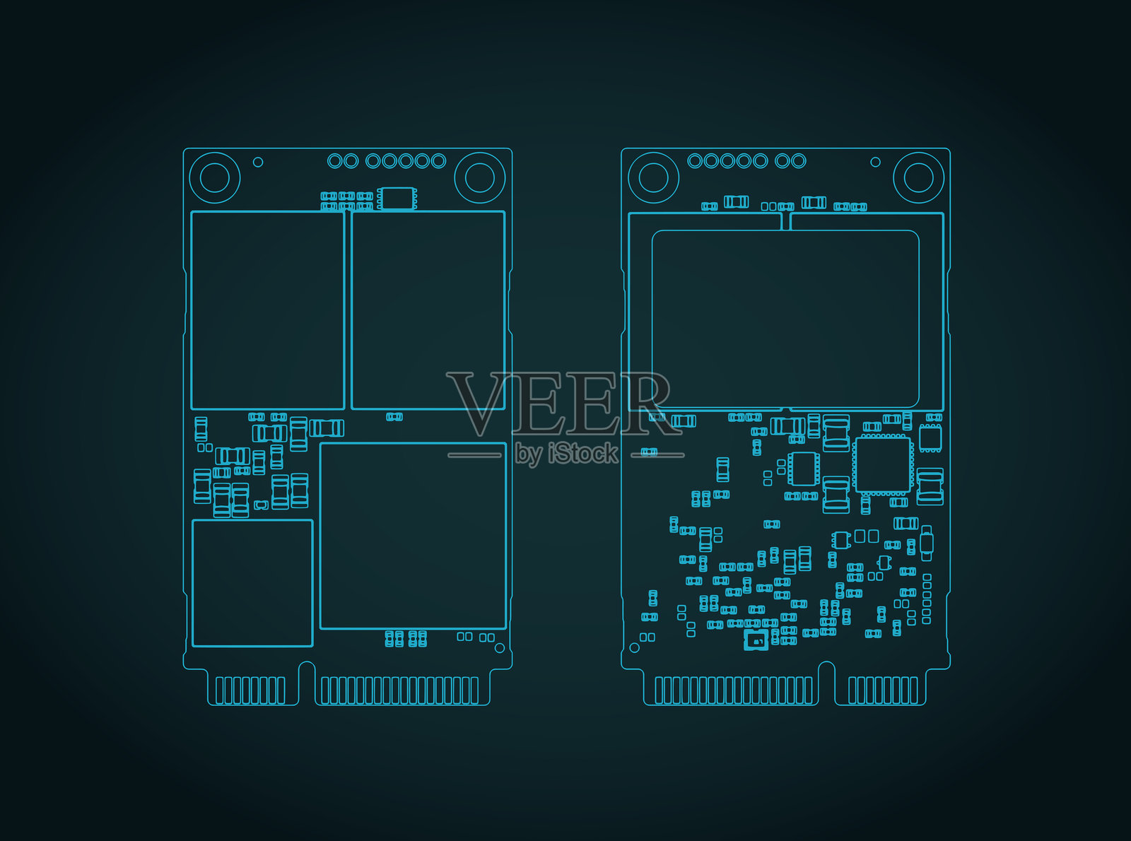 SSD蓝图插画插画图片素材
