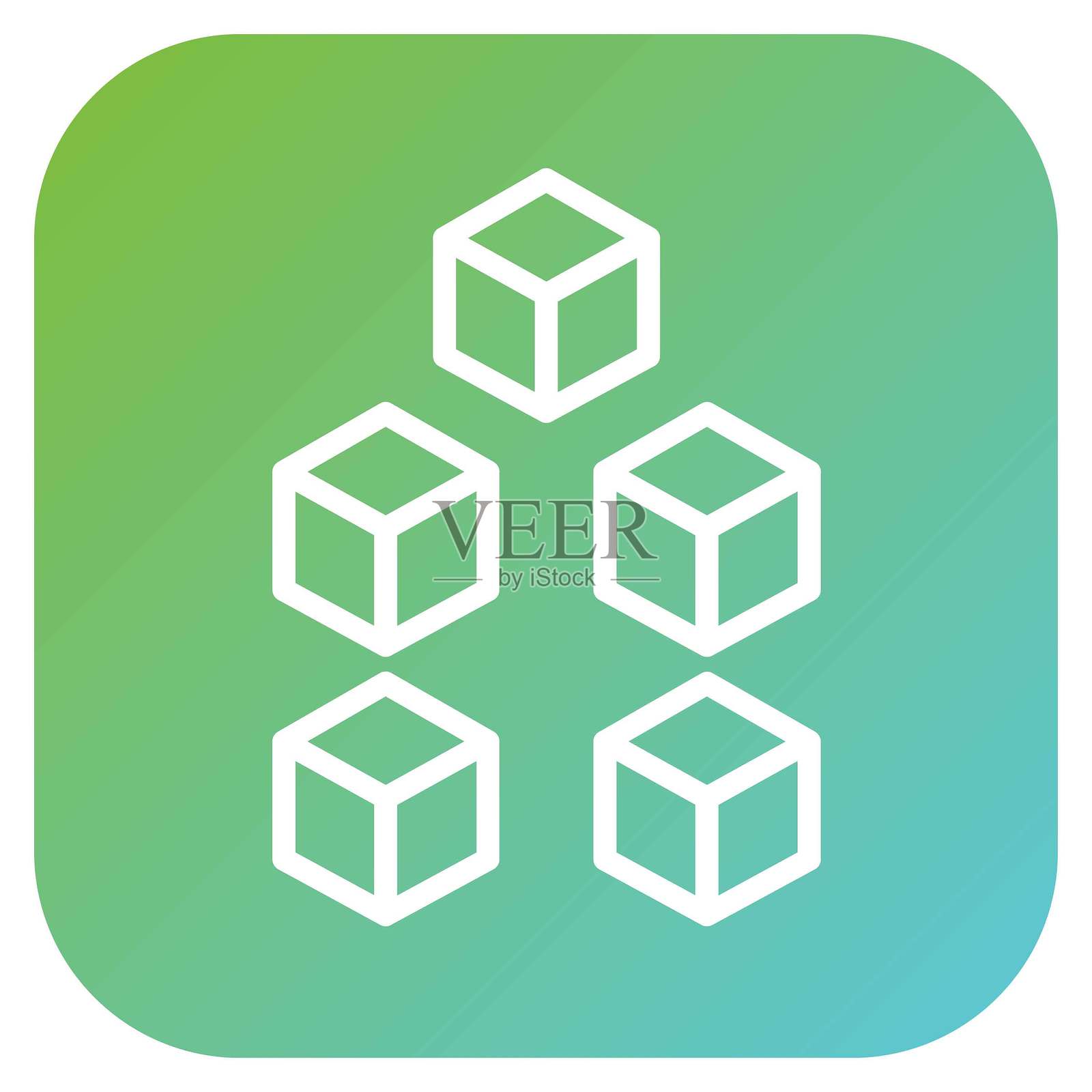 矢量设计积木图标风格插画图片素材