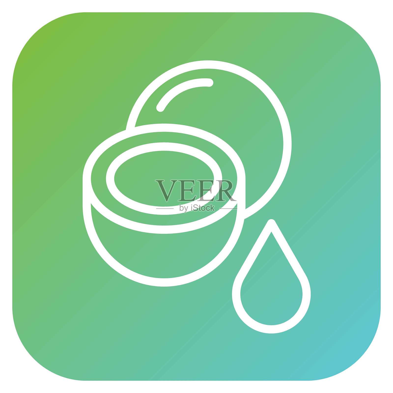 矢量椰子油图标风格插画图片素材