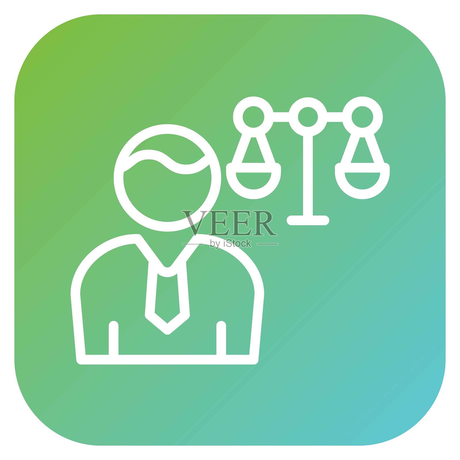 矢量法律顾问图标风格插画图片素材