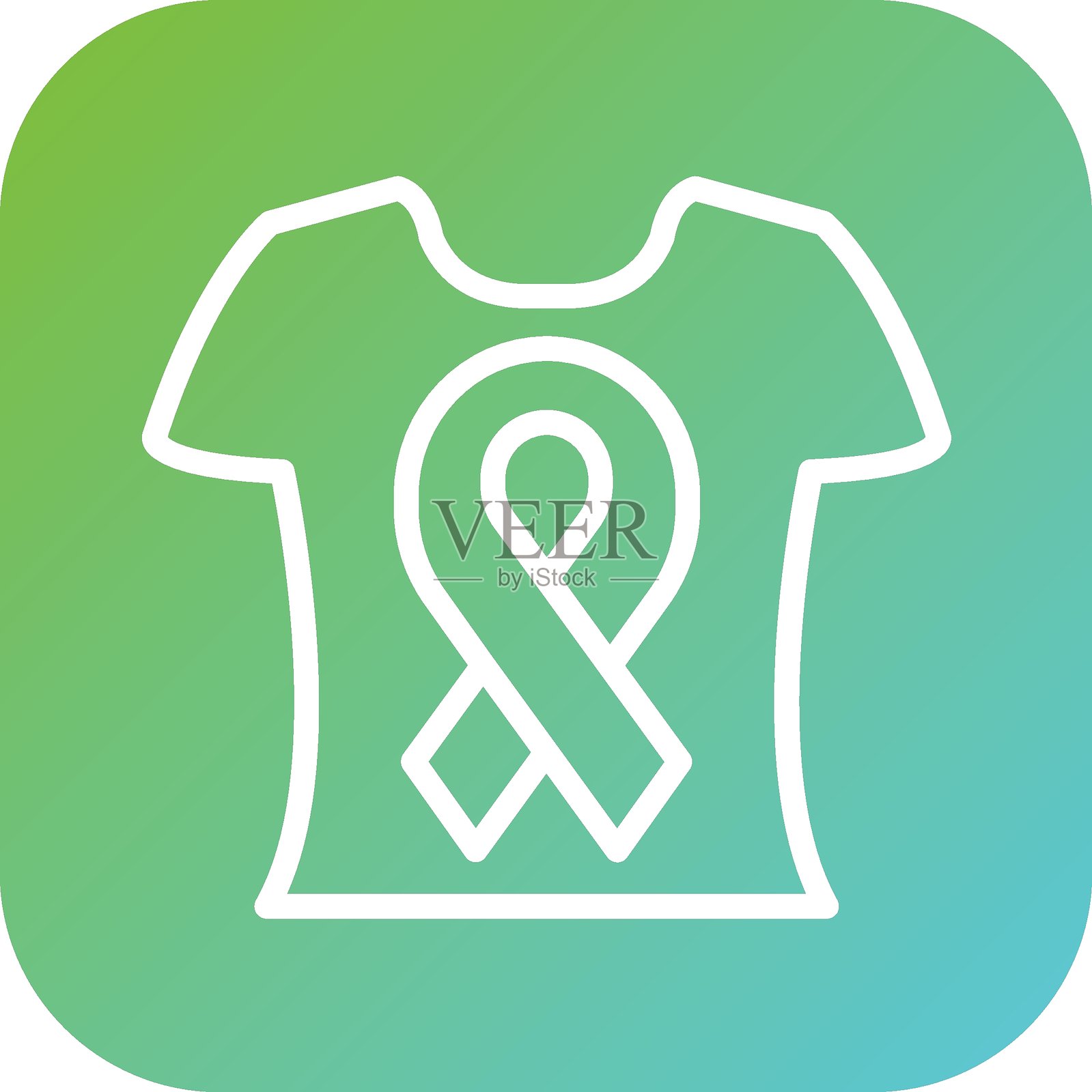 矢量设计癌症T恤图标风格插画图片素材