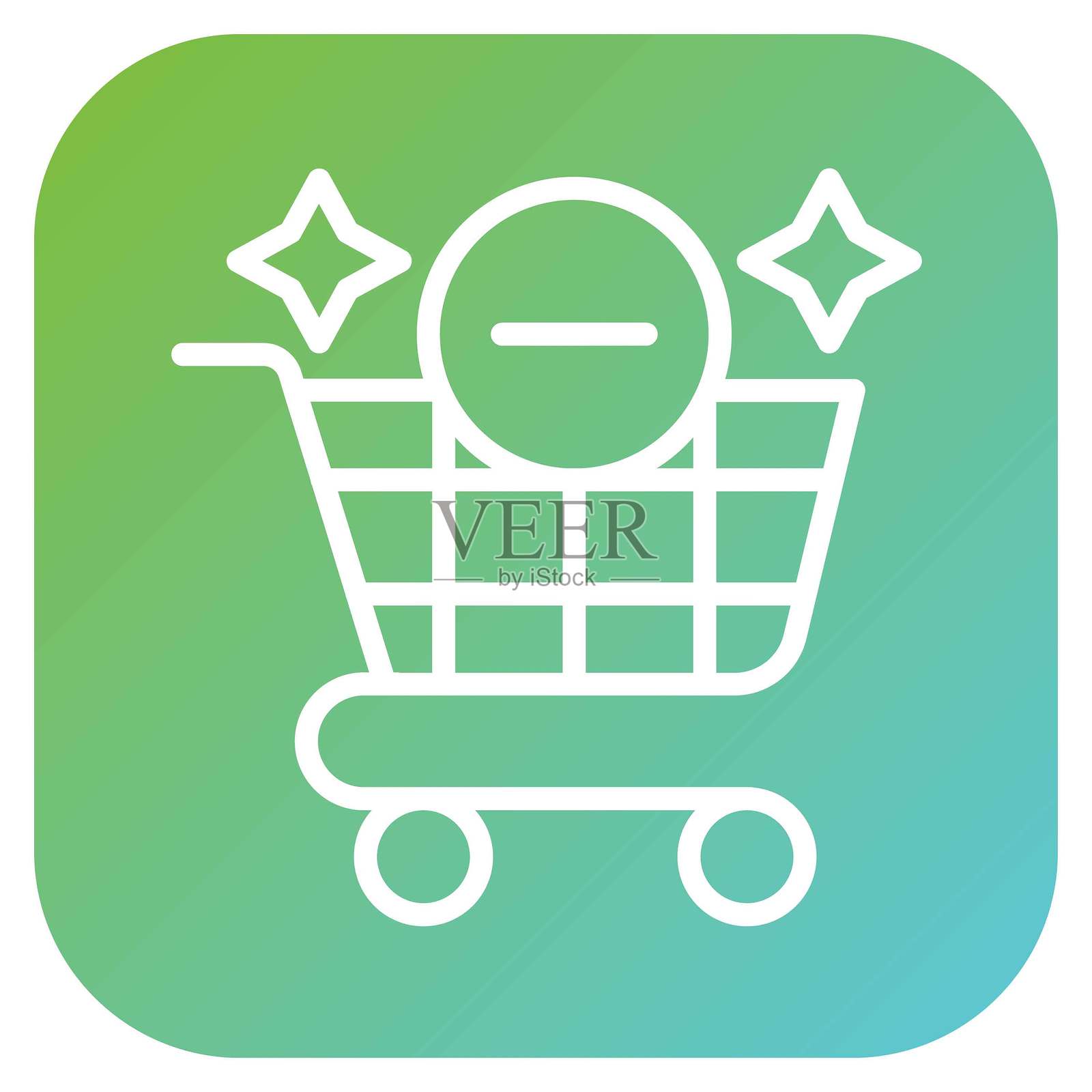 矢量图“从购物车移除”图标样式插画图片素材