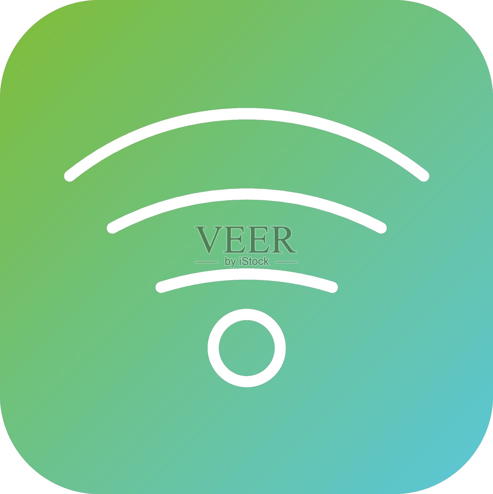 矢量设计的Wi-Fi图标风格插画图片素材