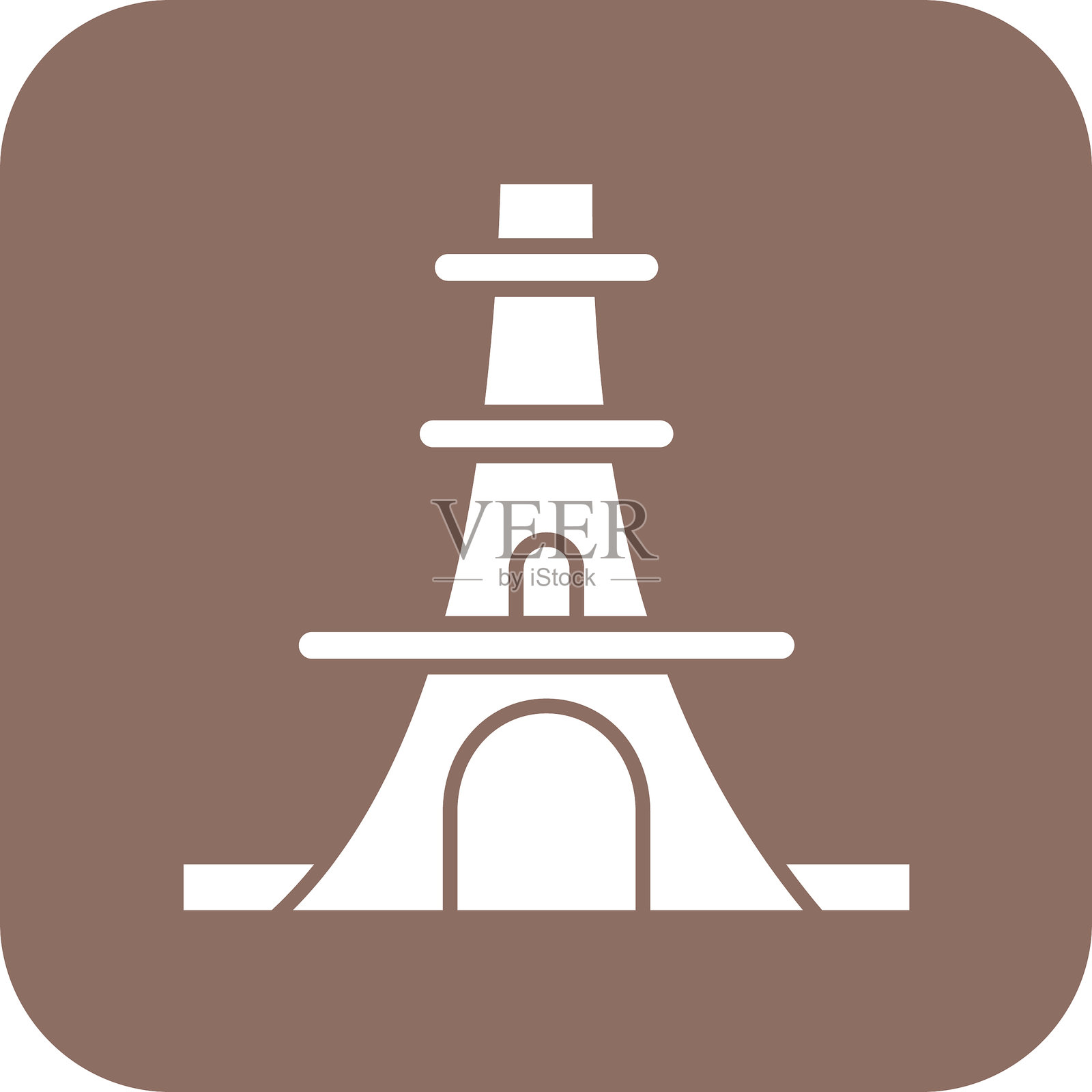 埃菲尔铁塔矢量图标插画图片素材